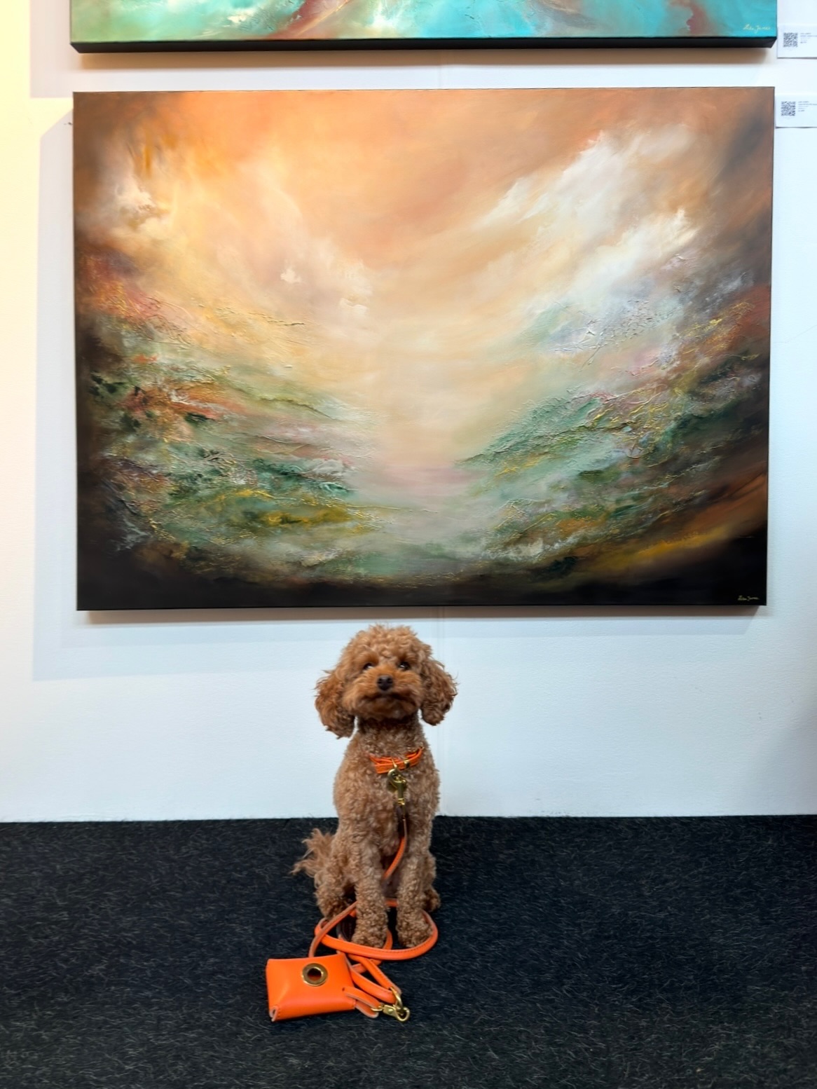 Met this absolute cutie poodle called Noodle who came for a pose in front of This Far Inland at the Battersea Affordable Art Fair this weekend.
It was lovely to meet you and your mum.
🐶💕
If you’re looking for a statement original artwork for your space, there’s still time to see us on stand K6 today. We’ll be around until 6pm.