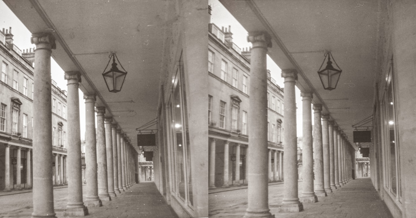 It’s great when a planned shot comes out as hoped. This #3D #stereoscopic image made in my 1900s Blaire Hawkeye camera fitted with DIY roll of X-Ray film. Stare through the images to join them into one image with depth.