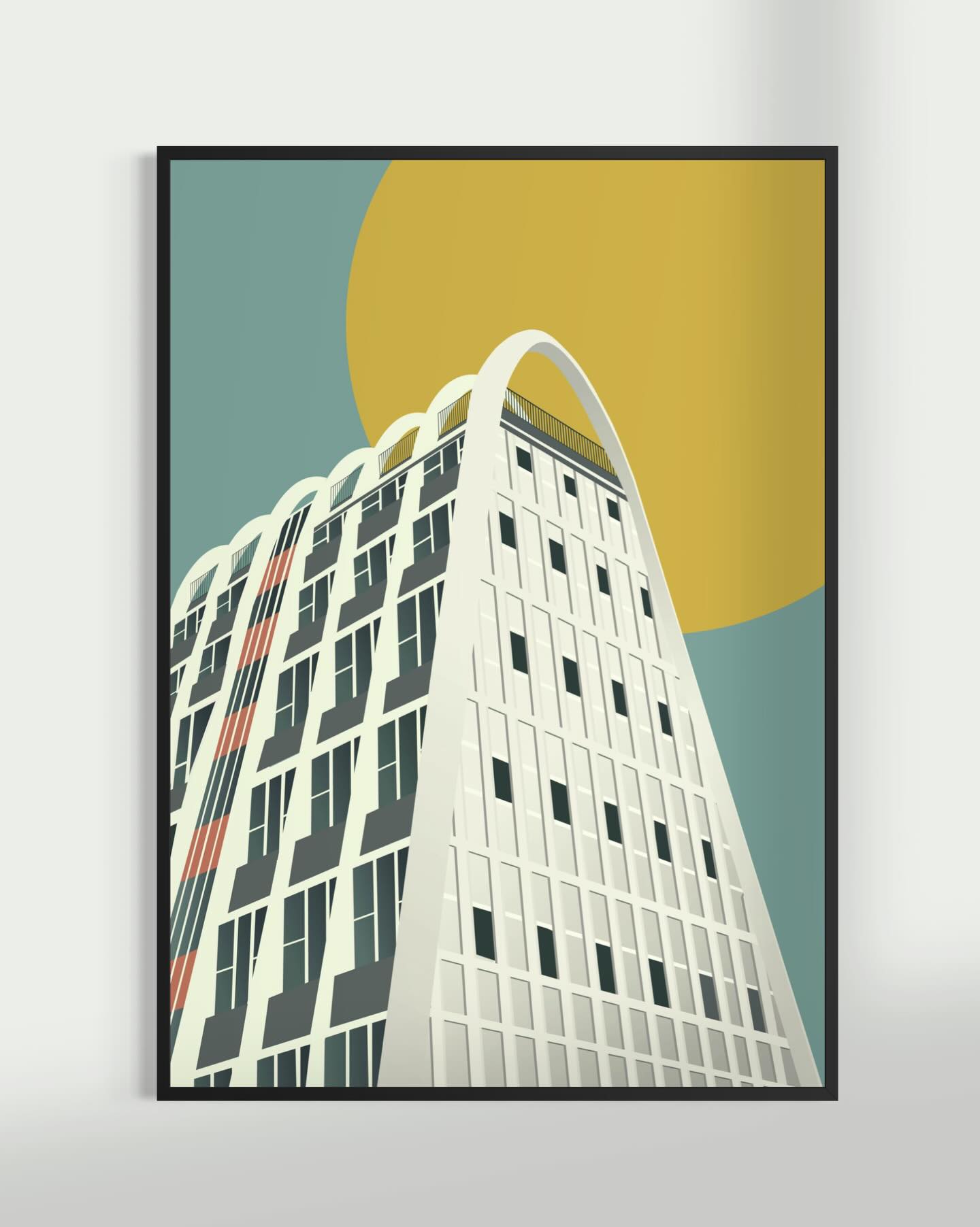 New in - The Toast Rack.
The Hollings Building is a Manchester brutalist icon and now you can have it on your wall.
Available as a print and a greeting card.
Which brutalist buildings should I draw next?
#brutalistarchitecture #brutalism #manchester