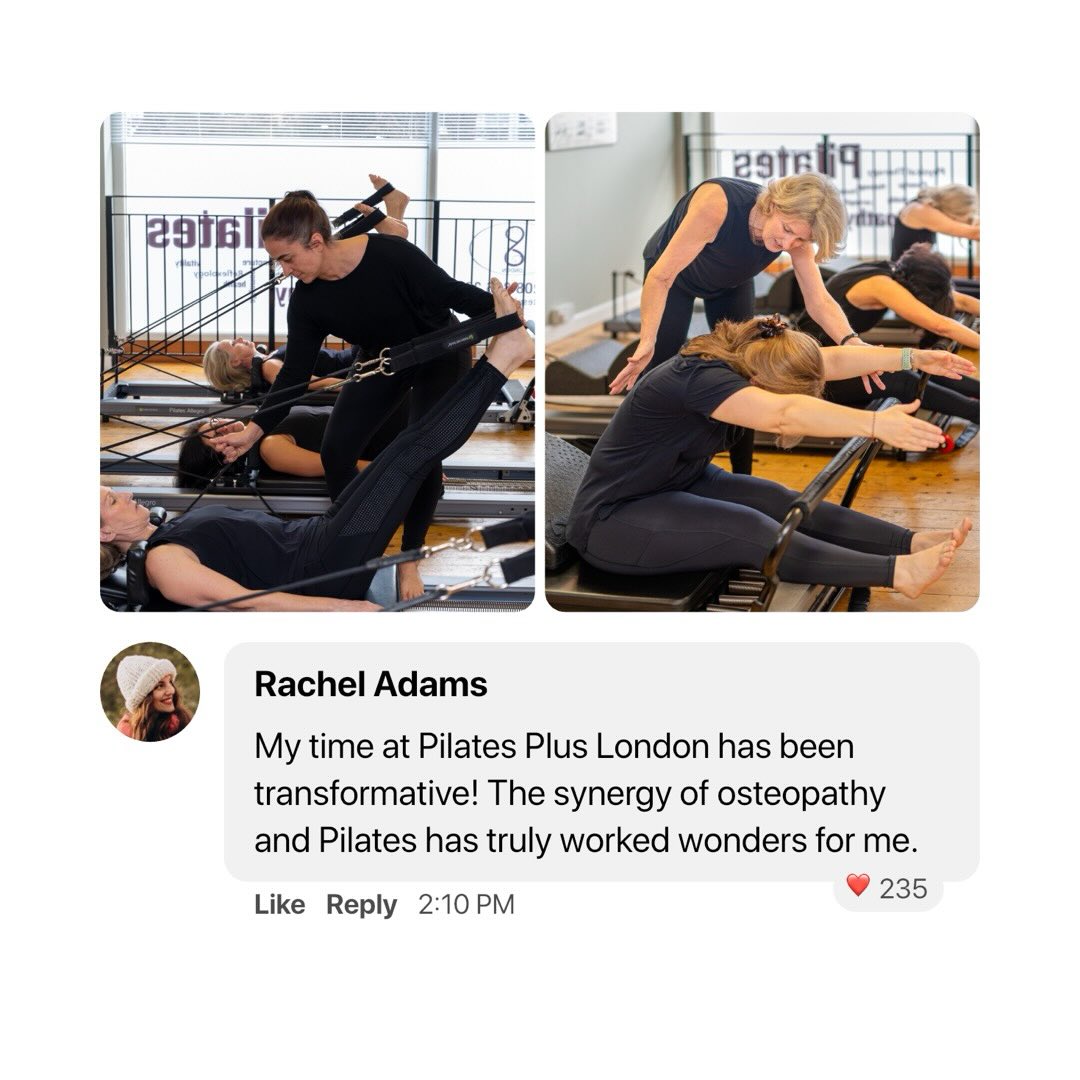Pilates Rehabilitation + Osteopathy
A smarter way to stay strong, mobile, and pain-free.
👐 Osteopathy helps release tension, improve joint mobility, and support recovery.
🧘♀️ Rehabilitation Pilates rebuilds core strength, posture, and stable movement.
Perfect if you’re dealing with:
✔ Back or neck tension
✔ Stiffness from long hours sitting
✔ Old injuries that keep coming back
✔ Wanting to stay active without pushing your body too hard#Osteopathy#Pilatesrehabilitation#pilatespluslondon
