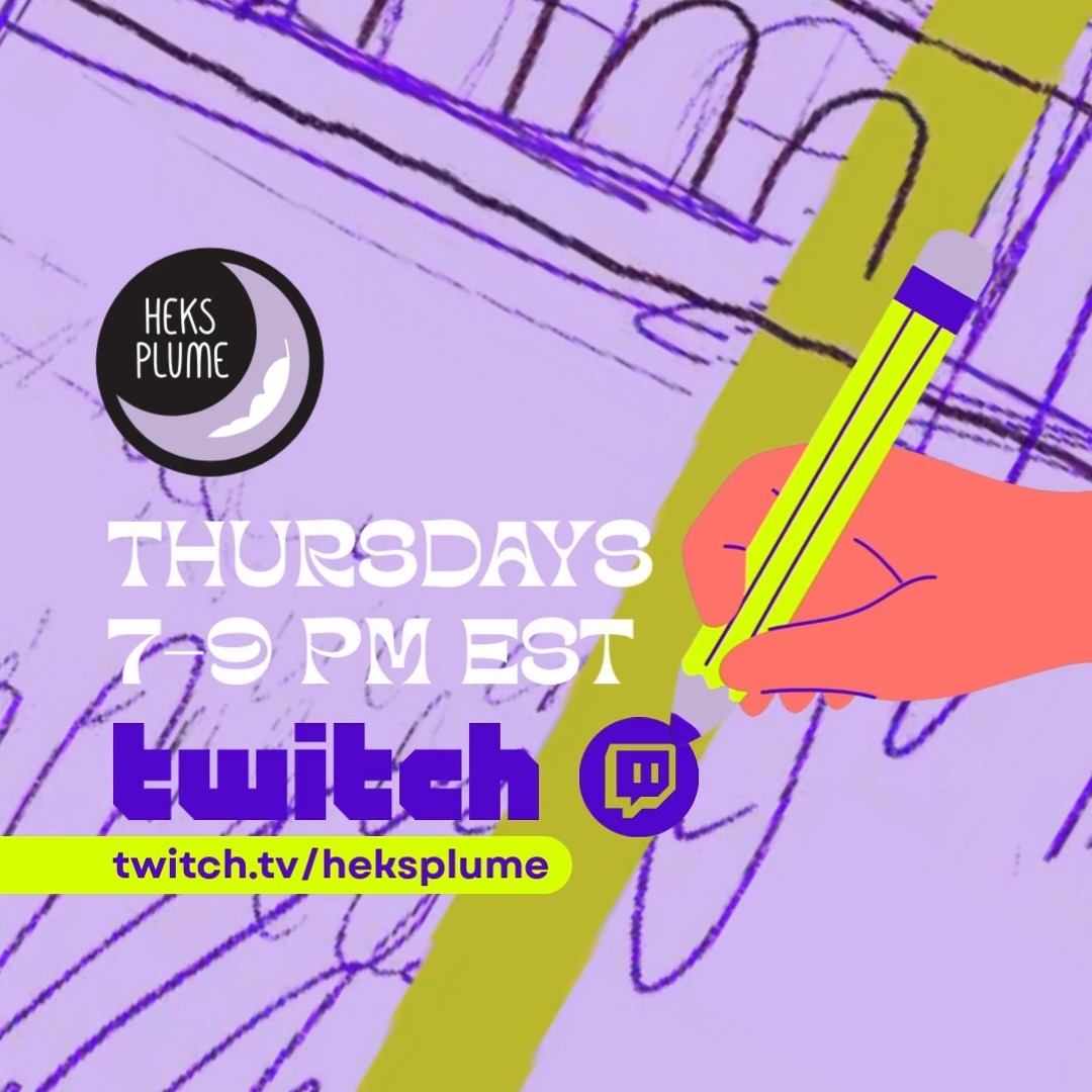 twitch.tv/heksplume
Thursday Nights 7-9pm EST
Come watch as I continue to shape up and share a place that has been soley my own for the last 2 decades. #art #stream #artstream #fyp #digitalart #noaiart