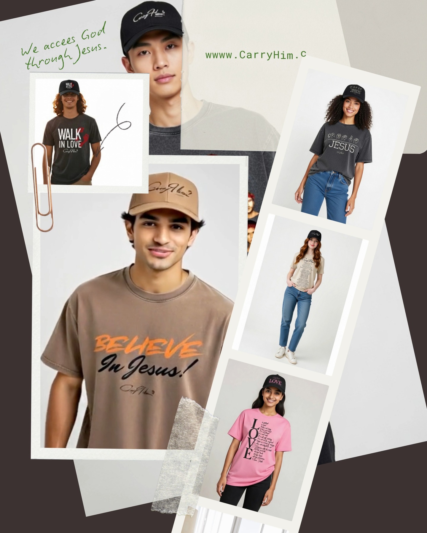 There’s something powerful about wearing what you believe. ❤️
Our Carry Him Apparel hats and matching tees are more than style—they’re reminders to live with purpose every day. Whether you’re rocking Walk in Love, Believe in Jesus, Love Is, or Love Languages, each piece speaks life, faith, and unity wherever you go.
Pair them with our signature Carry Him bomber jackets for a full look that’s bold, comfortable, and meaningful.
Every piece is designed to remind us that we all have equal access to God through Jesus—and that His love lives within us.
Let’s choose to Carry Him in us and walk in love everywhere we go.
#CarryHim #WalkInLove #Jesus #BelieveInJesus #LoveIs #LoveLanguages #GodInUs #EqualAccessToGod #FaithAndFashion #OneGodOneWorld
Kindest Regards.