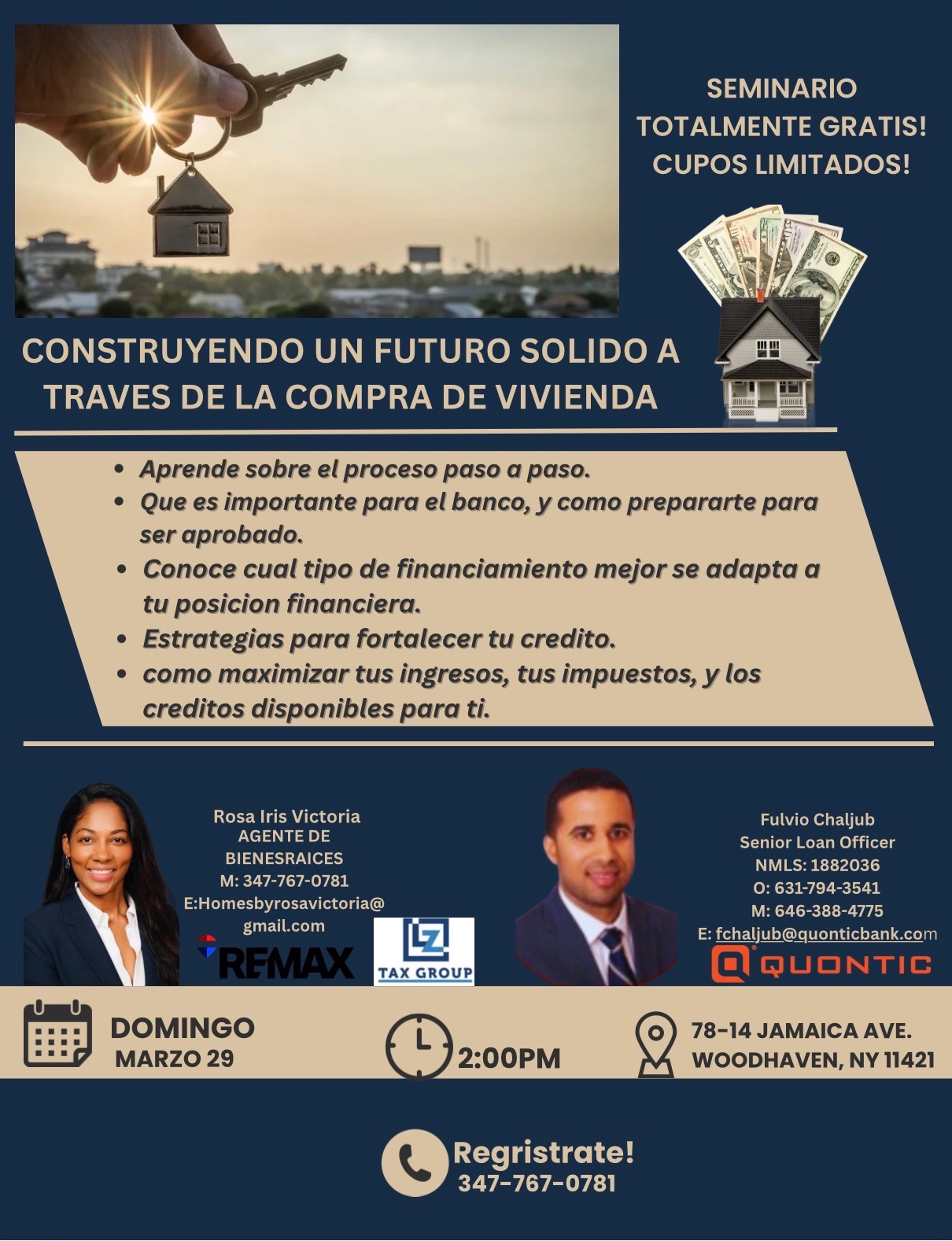 š FREE First time homebuyers seminar on 3/29/26, 2 PM at LZ Tax Group located on 78-14 Jamaica Ave., Woodhaven. Call 347-767-0781 to register! Limited seats.
š GRATIS - Seminario para los compradores de vivienda por primera vez, 29 de marzo a las 2 PM en LZ Tax Group localizado en el 78-14 Jamaica Ave., Woodhaven. Llame al 347-767-0781 para registrarse. Asientos limitados.
#woodhavenbidstores
#woodhavenbid
#woodhaven