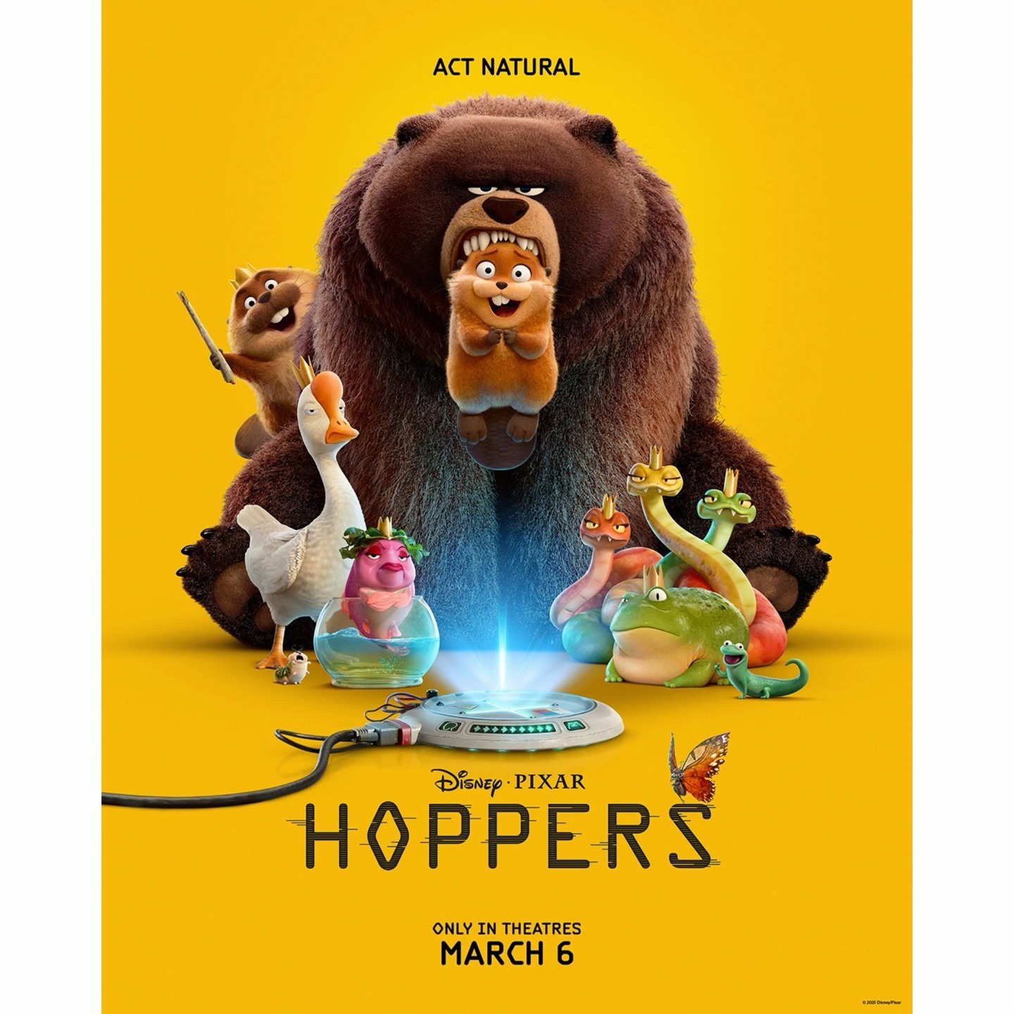 Hoppers (2026)
•
Rating: ★★★★1/2
Swipe to Read Review! —>
•
TL;DR - Hoppers is a return to form for Pixar—maybe their best original since Coco. It’s heartfelt, hilarious, surprisingly weird, and packed with themes about empathy and the environment. The premise sounds absurd, but Pixar sticks the landing with one of their strongest efforts in years.
•
Premise: When scientists discover a way to transform human consciousness into robotic animals, Mabel uses the new technology to uncover mysteries of the animal world that are beyond anything she could have ever imagined.
•
Disney-Pixar
Directed by Daniel Chong
Screenplay by Jesse Andrews
Story by Jesse Andrews & Daniel Chong
Cast: Piper Curda, Bobby Moynihan, Jon Hamm, Kathy Najimy, Dave Franco, Eduardo Franco, Aparna Nancherla, Sam Richardson, Meryl Streep, Isiah Whitlock Jr., Melissa Villaseñor
Runtime: 1hr 44min
Rating: G
Adventure, Comedy, Sci-Fi
•
IMDb Rating: 7.7/10
Rotten Tomatoes Score: 94%
RT Audience Score: 94%
Metacritic Score: 73
CinemaScore: A
Letterboxd: 3.9/5
•
Fun Fact: The original premise of the film was going to be about a human having access to control an Adélie penguin robot. When Daniel Chong first submitted the script to Pete Docter and the heads of Pixar, he stated that the heads of Pixar loved the script, but suggested to him that he changed the robot in the story to something else. The reason being is that according to Pete Docter, there are no shortage of penguin animated films. So upon rewriting the script twice, it was finally greenlit based on the concept of the robot being a beaver instead of a penguin. And it was also based on Chong learning how beavers are like the ecosystem engineers of nature and feels that they would work well with the story in general.
•
#film #movie #disney #pixar #hoppers