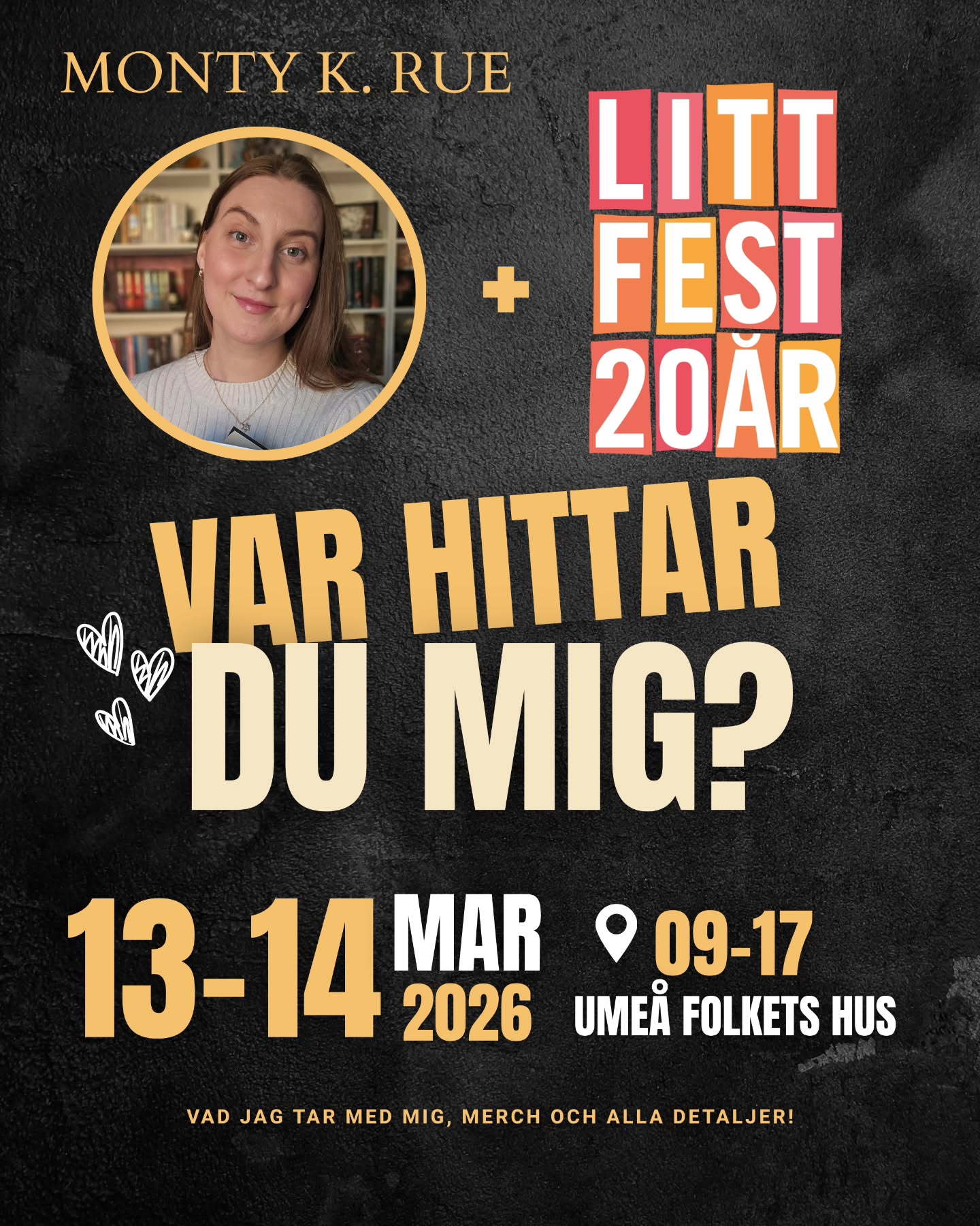 IN SWEDISH 🇸🇪
Hej bookstagram Sverige! I år här i Umeå kommer jag att vara med på min första utställning och jag är så taggad! Vanligtvis brukar jag inte skriva på svenska, men nu känner jag att det är dags.
Jag skrev min första bok och egenpublicerade den i september 2025. Det var verkligen en resa och jag är så stolt över den! Jag vet att det finns så många svenska författare som skriver sina böcker, antingen på svenska eller på engelska, i hopp om att en dag få ge ut dem, och jag vill att ni ska veta att det verkligen är möjligt.
Jag kommer att vara på Littfest i år i Umeå, och om du ska dit får du gärna komma fram och säga hej!
Jag kommer att ha massor av saker där – pocketböcker, hårdpärmsutgåvor, konsttryck och stickers, you name it – och även ett begränsat antal specialutgåvor.
Hoppas vi ses där! @littfestumea
#bookstagram #romantasy #författare #bookstagramsweden #bookstagramsverige