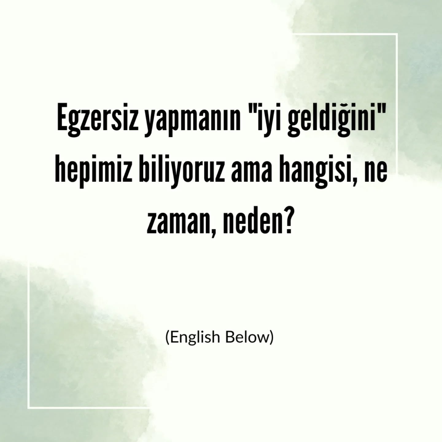 Exercise: Choose the Right Key for Your Mind
All movement is good, but not all movement impacts every mood the same way. A massive 2023 meta-meta analysis (Umbrella Review) proves that our choice of exercise should be strategic based on our mental state.
For Depressive Symptoms: Aerobic Exercise (Running, Walking, Cycling)
Breaking the stagnation of depression requires "effortful" movement. Aerobic activities trigger Serotonin and Dopamine while boosting BDNF (Brain-Derived Neurotrophic Factor). This enhances neuroplasticity and psychological flexibility, helping the brain rewire itself.
For Anxiety: Resistance Training (Weights, Pilates)
Anxiety thrives on uncertainty and loss of control. In resistance training, every set, every rep, and every weight lifted is entirely under your control. This predictability sends a powerful "I am safe" signal to an anxious mind.
Choose the movement that matches your mind's needs. ✨
📌 Source / Kaynak:
Singh, B., et al. (2023). Effectiveness of physical activity interventions for improving depression, anxiety and distress: An overview of systematic reviews. British Journal of Sports Medicine, 57(19), 1203–1209.
#psikoloji #egzersiz #anksiyete #depresyon #neuroplasticity