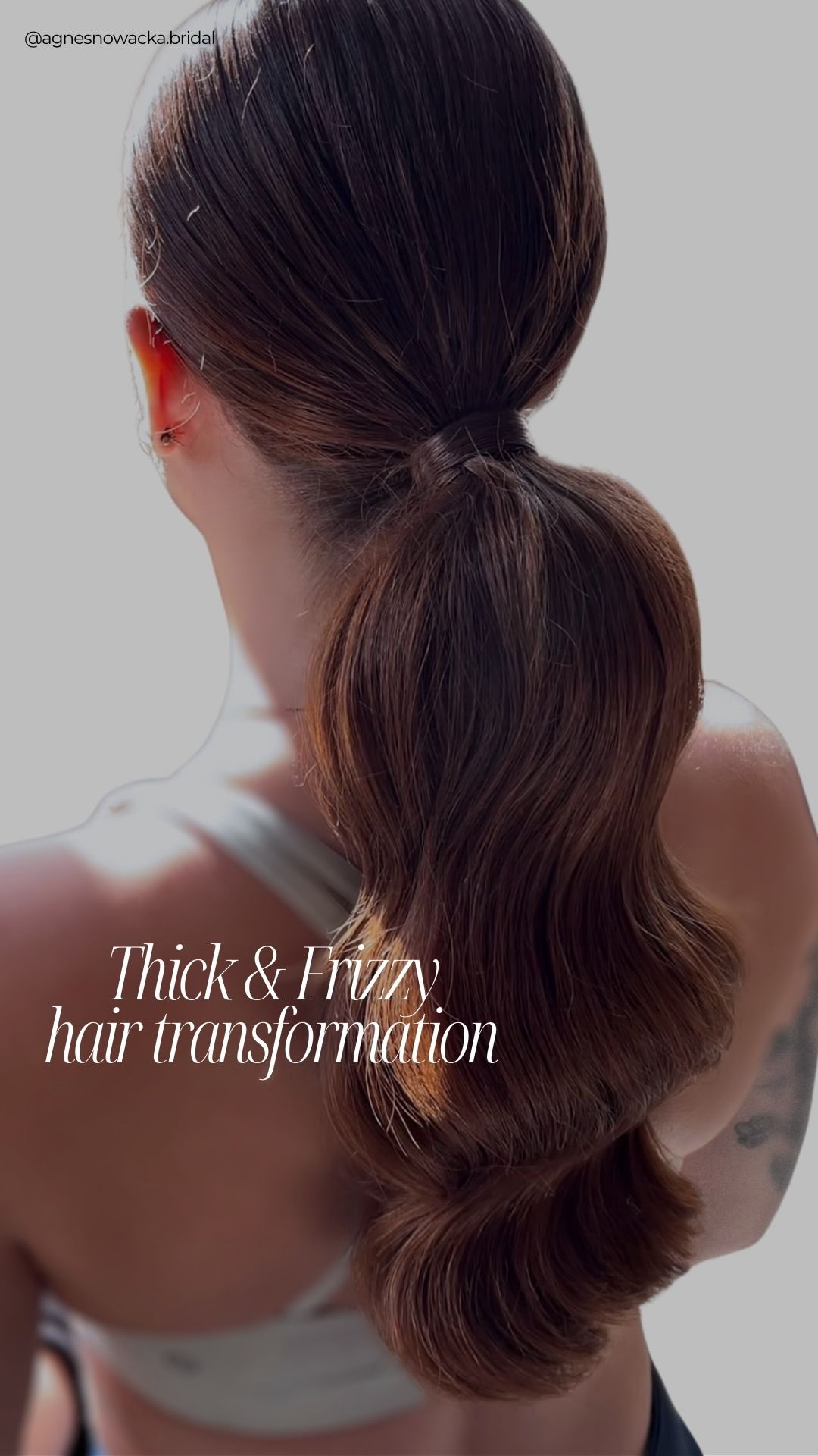 Thick, textured hair can feel impossible to manage at times, but with the right preparation and technique it can transform into something sleek, soft, and beautifully polished.
This soft wave low ponytail is proof that you don’t have to fight your hair to achieve an elegant result.
And yes… this would look just as stunning for a bride 🤍
Hair and makeup artist based in Hertfordshire.