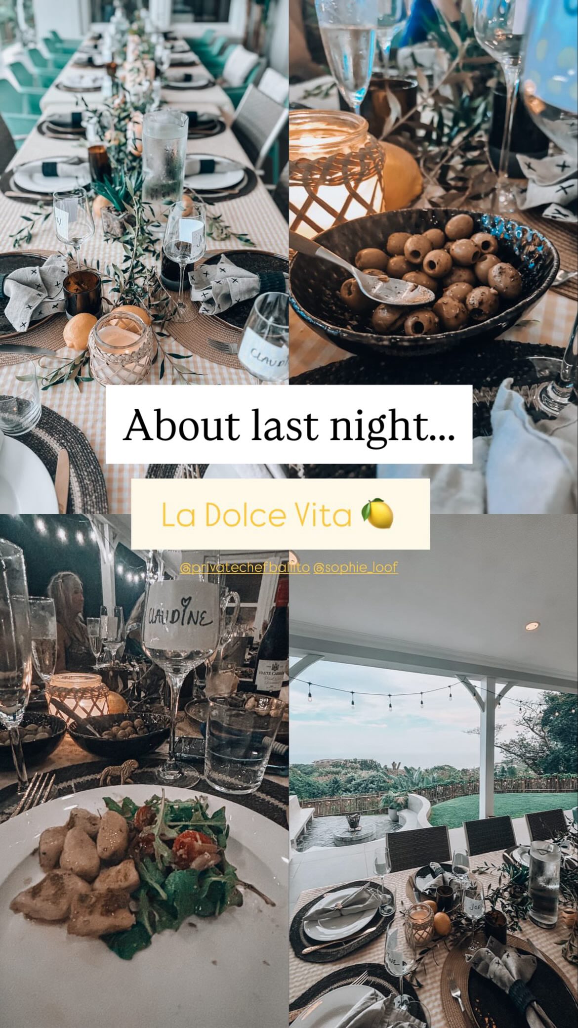 La dolce vita… An Italian inspired family style feast served by me and the team last weekend.
When you have the best clients who always choose fantastic themes it makes it easy to get creative.
A full day for me preparing fresh gnocchi, pizza dough and the favorite of the evening homemade Nutella ice cream.
18 ladies gathered for a feast of delicious food. Creating new friendships and building connections.
#privatechefballito
#ballito