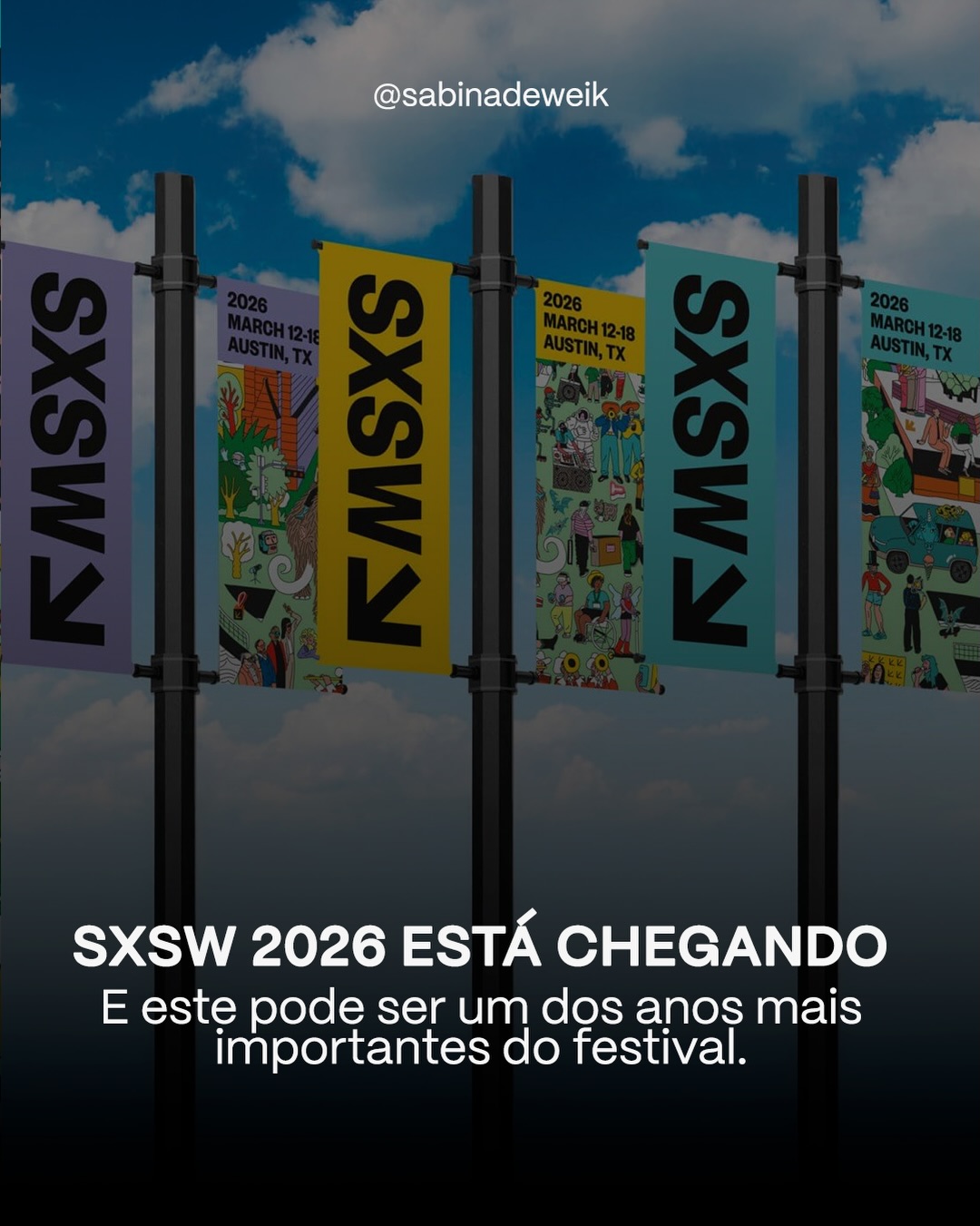 O SXSW 2026 chega em um momento de virada crítica.
Celebrando 40 anos de festival, o tema “All Together Now” aponta algo maior do que tendências isoladas: estamos presenciando a era da convergência em sua maior potência.
E o Brasil chega diferente a essa conversa. Depois de anos ampliando nossa presença global e conquistando o Creative Country of the Year no Cannes Lions, tudo indica que 2026 pode ser a maior mobilização brasileira na história do SXSW!
No ano passado, quem acompanhou a comunidade no Whatsapp “Futuro com Sabina Deweik” pôde caminhar pelos corredores da SXSW ao meu lado, interpretando tudo o que realmente importa entre insights, fotos e notícias de Austin em tempo real. E este ano não é diferente.
A comunidade volta em 2026, com bastidores e provocações que não virão para o Instagram. Se você quer acompanhar tudo ao vivo comigo, te espero no link que está na bio! 😉📲
#SabinaDeweik #SXSW #FuturoComSabinaDeweik