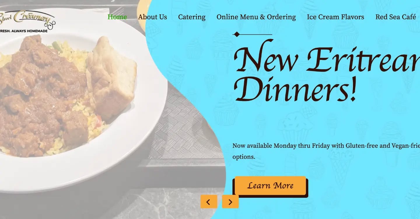 We (finally) updated our website to help give you more clear and up-to-date information on what's happening at the Creamery! Check out our website to see what specials we have for dinner (now available Mon-Fri between 4-7:30pm), what ice cream flavors we have in stock (with an interactive wheel to help you decide what flavor to get), or to explore what options we have for catered parties and events. Regardless of the need, we hope our new website will help answer your questions and reintroduce the Creamery back into Morristown ❤️