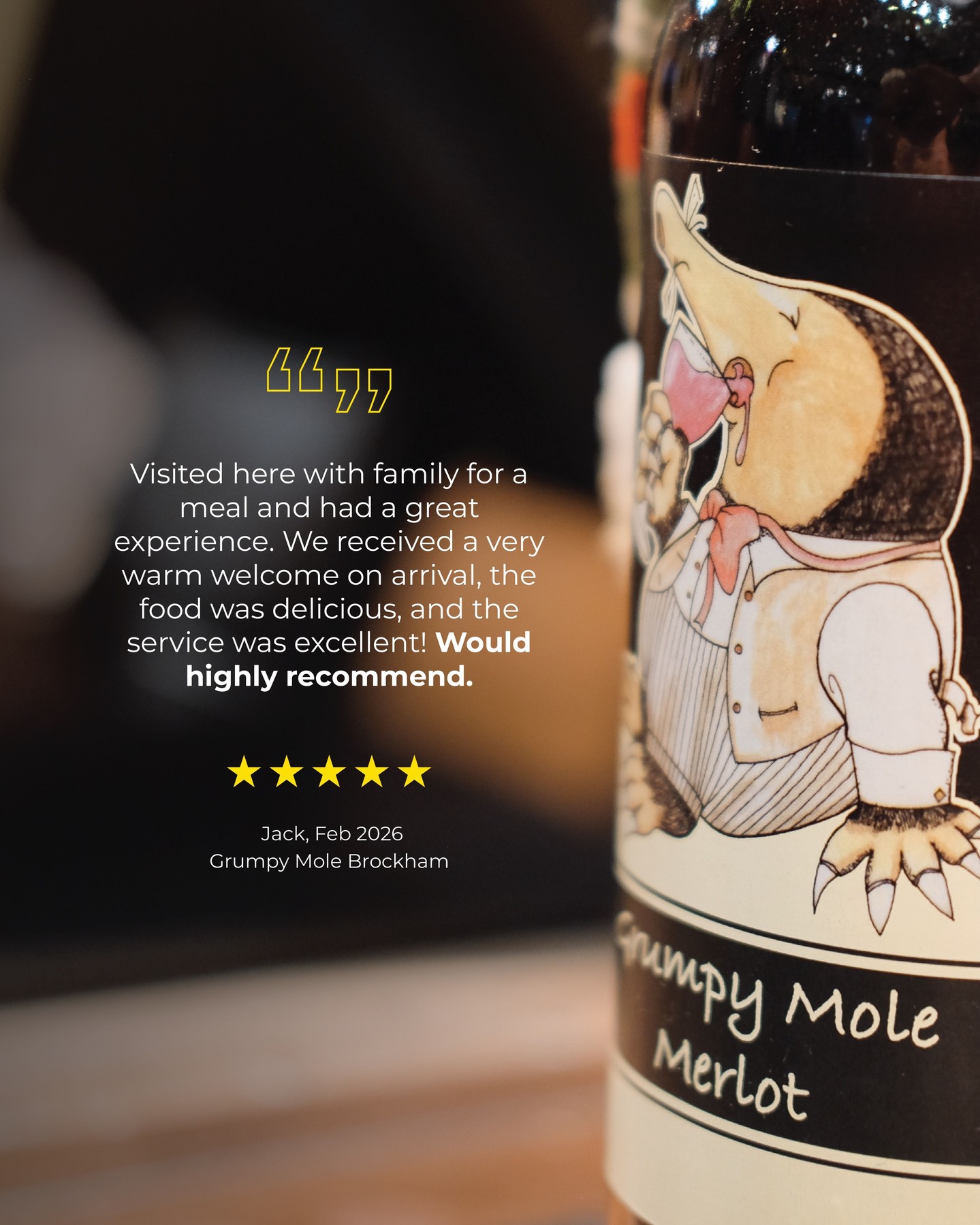 At The Grumpy Mole, we take pride in bringing the most fresh and delicious food to your table, always served with a warm smile and the best service possible... That's the Grumpy Mole way! 💫
Book a table over Mother's Day Weekend by clicking the link in our bio! All Mums will recieve a FREE glass of prosecco with their meal or afternoon tea 🥂 #thegrumpymole #happycustomers #locallysourced #freshfood