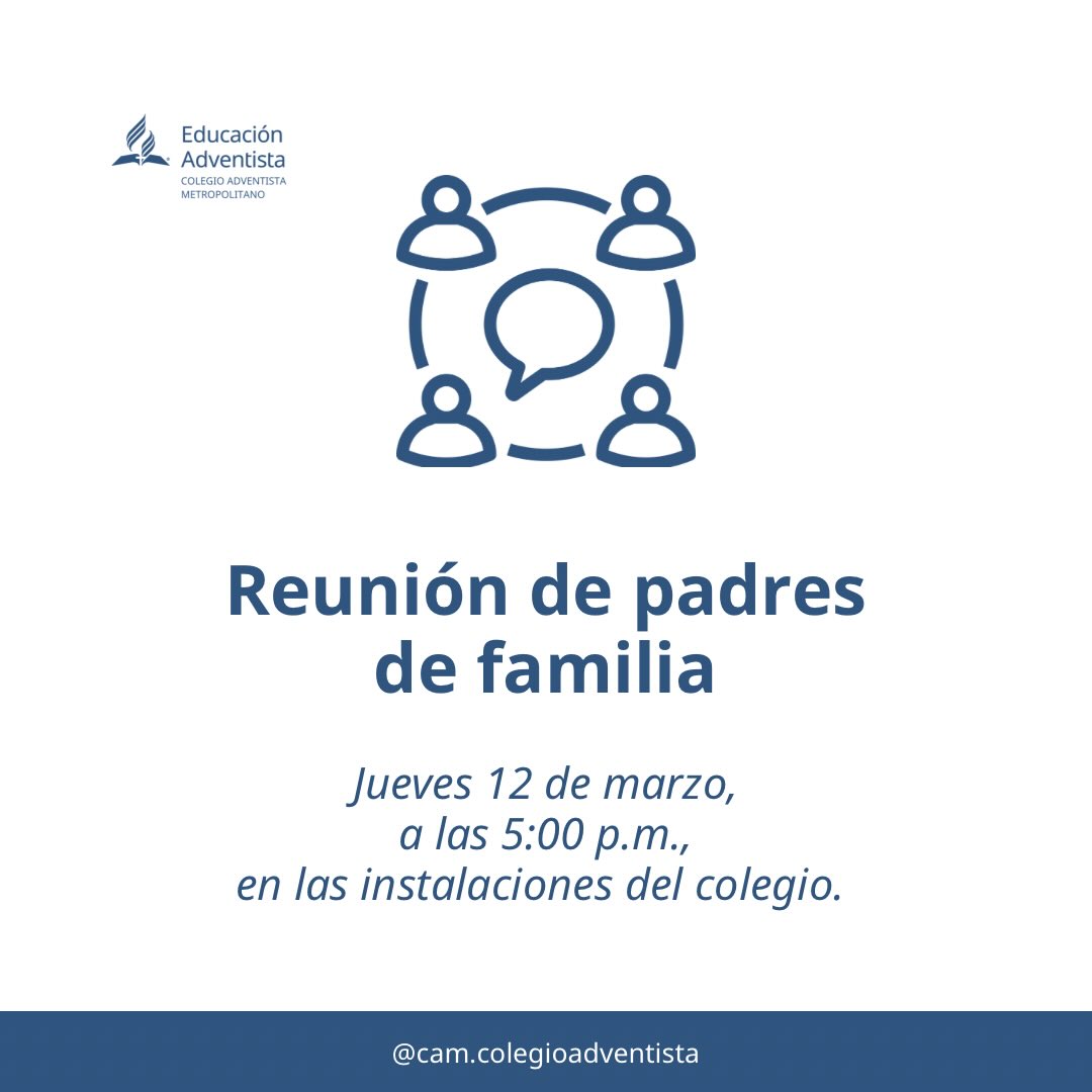 📢 Reunión de padres de familia.