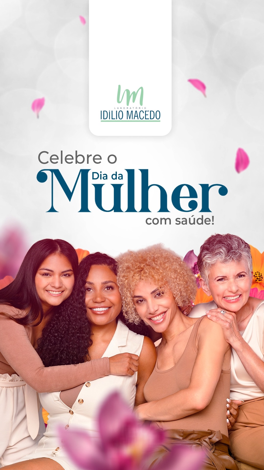 Neste Dia da Mulher, convidamos elas a cuidarem da saúde e conquistarem mais qualidade de vida em todas as fases. E os exames que ajudam com isso são de:
🔬 Tireoide, para avaliar alterações hormonais que impactam energia, peso e humor
🧬 Hormônios femininos, fundamentais para o equilíbrio do ciclo, fertilidade e menopausa
❤️ Colesterol e glicemia, importantes para reduzir riscos cardiovasculares e metabólicos
🌸 Exames ginecológicos, essenciais para o cuidado preventivo e o diagnóstico precoce
Fale com nossa equipe e tire suas dúvidas sobre os check-ups ideais para você.