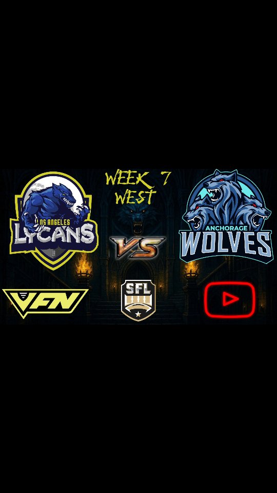 @simulationfl #Szn26 Week 7 GameDay
West Division
@losangeleslycans
Anchorage Wolves
๐: 9:15pm ET/6:15pm PT
๐: The Wolves Den
๐: (Virtual Football Network's YouTube link in bio)
#MakeAnImpact #HowlAtTheMoon #LycAngeles #NewMoon