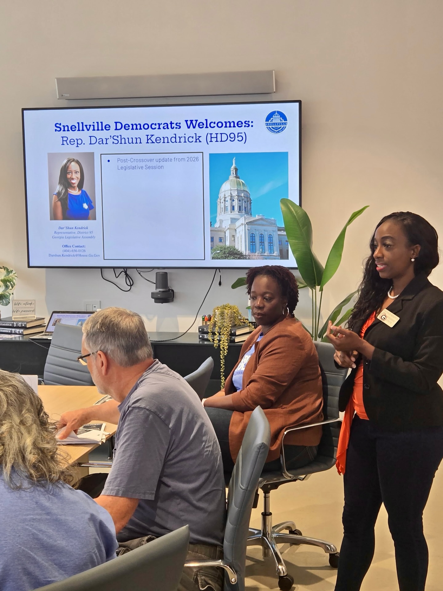 Yes....I got home SUPER LATE on Crossover Day which was Friday.
Yes...I got up EARLY to give a legislative review and presentation to the Gwinnett African American Caucus (a part of the Gwinnett Democratic Party) in my district and the Snellville Democrats (who meet across the street from my District).
Yes...I am exhausted-—but still smiling and still blessed to do this work for HD 95.
The work continues next week! On to Sine Die (last day of session) April 2nd!