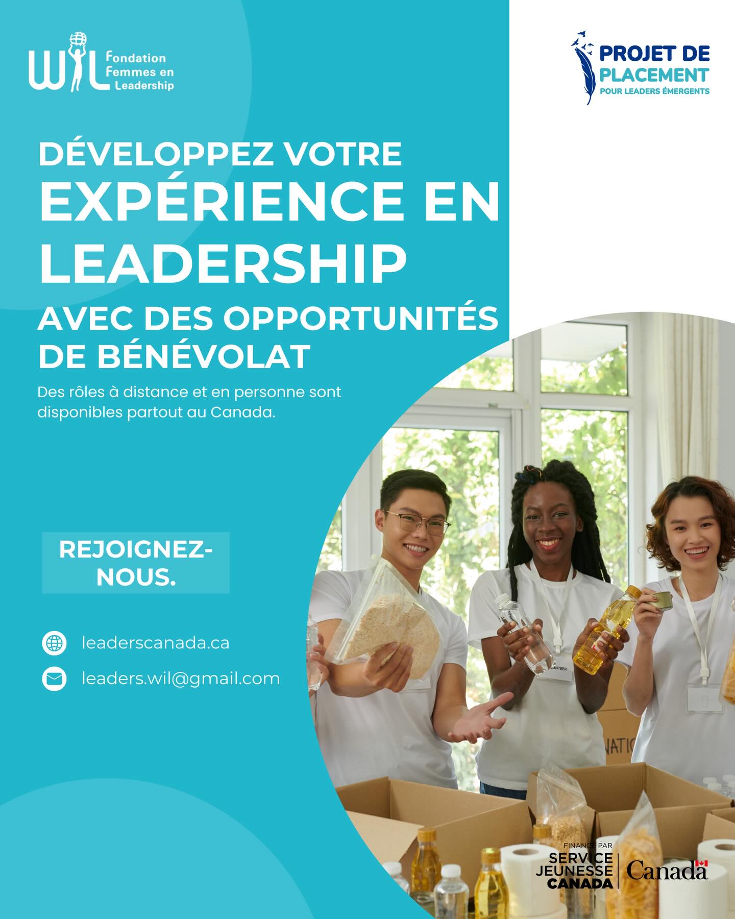 Votre parcours de leadership peut commencer dès aujourd’hui ✨
Rejoignez le Projet de Placement des Jeunes Leaders pour acquérir une expérience concrète grâce à des opportunités de bénévolat. Des rôles à distance et en personne sont disponibles à travers le Canada pour les jeunes prêts à grandir, apprendre et diriger.
📧 leaders.wil@gmail.com
🔗 Lien dans la bio pour postuler
Fièrement financé par le Corps de service du Canada
#CorpsDeServiceCanada #LeadersAujourdHui #JeunesseAuCanada #JeunesLeaders #OpportunitésDeBénévolat