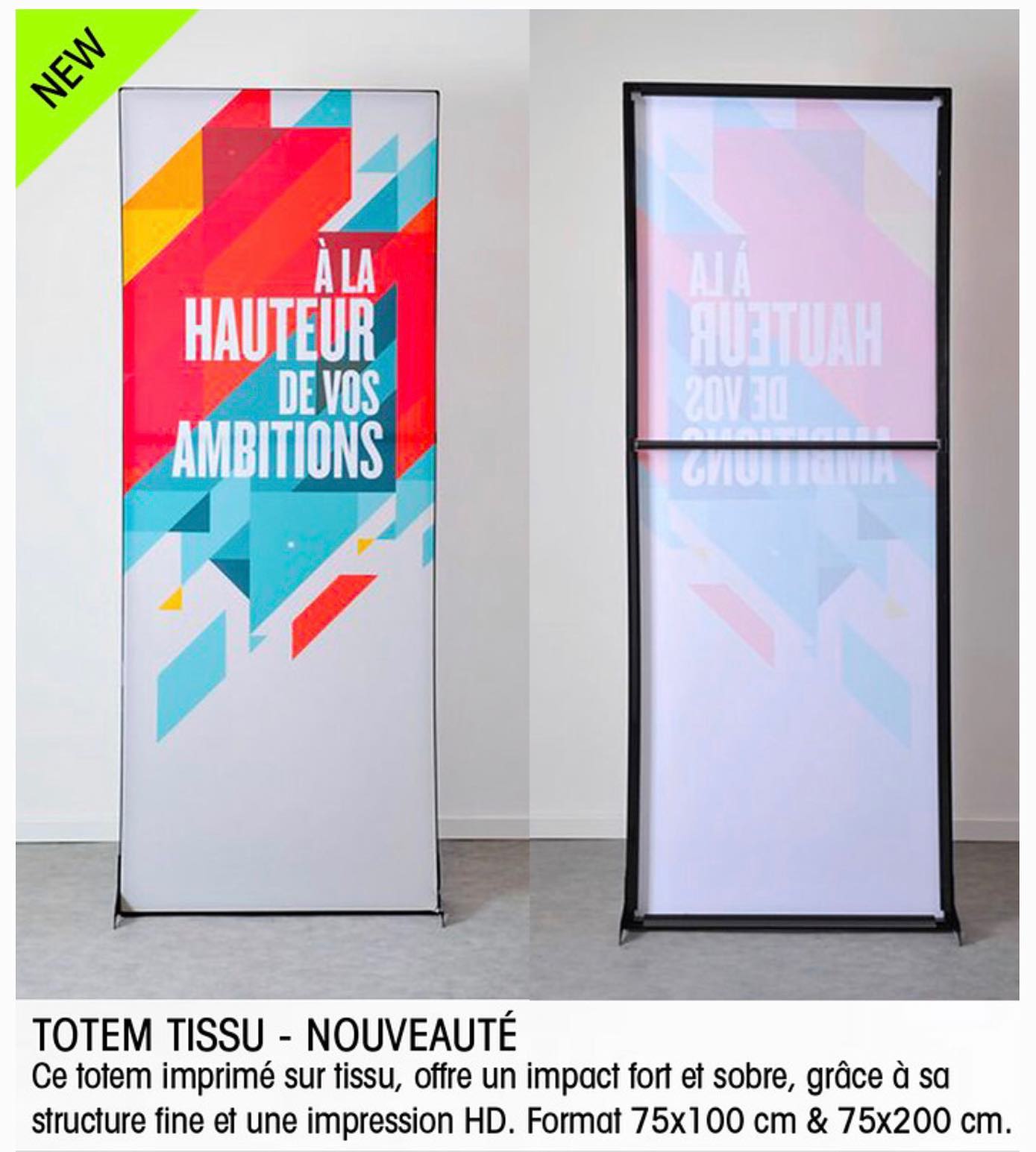 😍▶️ NOUVEAUTÉS 2020
La nouvelle génération de TOTEMS publicitaires est là 👍🏼
➡️ Ce nouveau TOTEM aux contours très fins et design sur structure en aluminium, sont imprimés sur toiles et sont interchangeables 🤩
Un nouveaux look sur vos salons, présentations, expos ou lieux d’entreprises 🤩😍
🔽🔽🔽
https://www.arcamac.fr/galeries/totem-tissu-tendu/
#totems #totemsdesign #totemdesign #publicite #plv #imprimeur #imprimerie #alsace #madeinfrance #madeinfrance🇫🇷 #salonsprofessionnels #entreprises #standpublicitaire #stands #agencedecommunication #ilovepub #rollupstand #rollups #arcamac