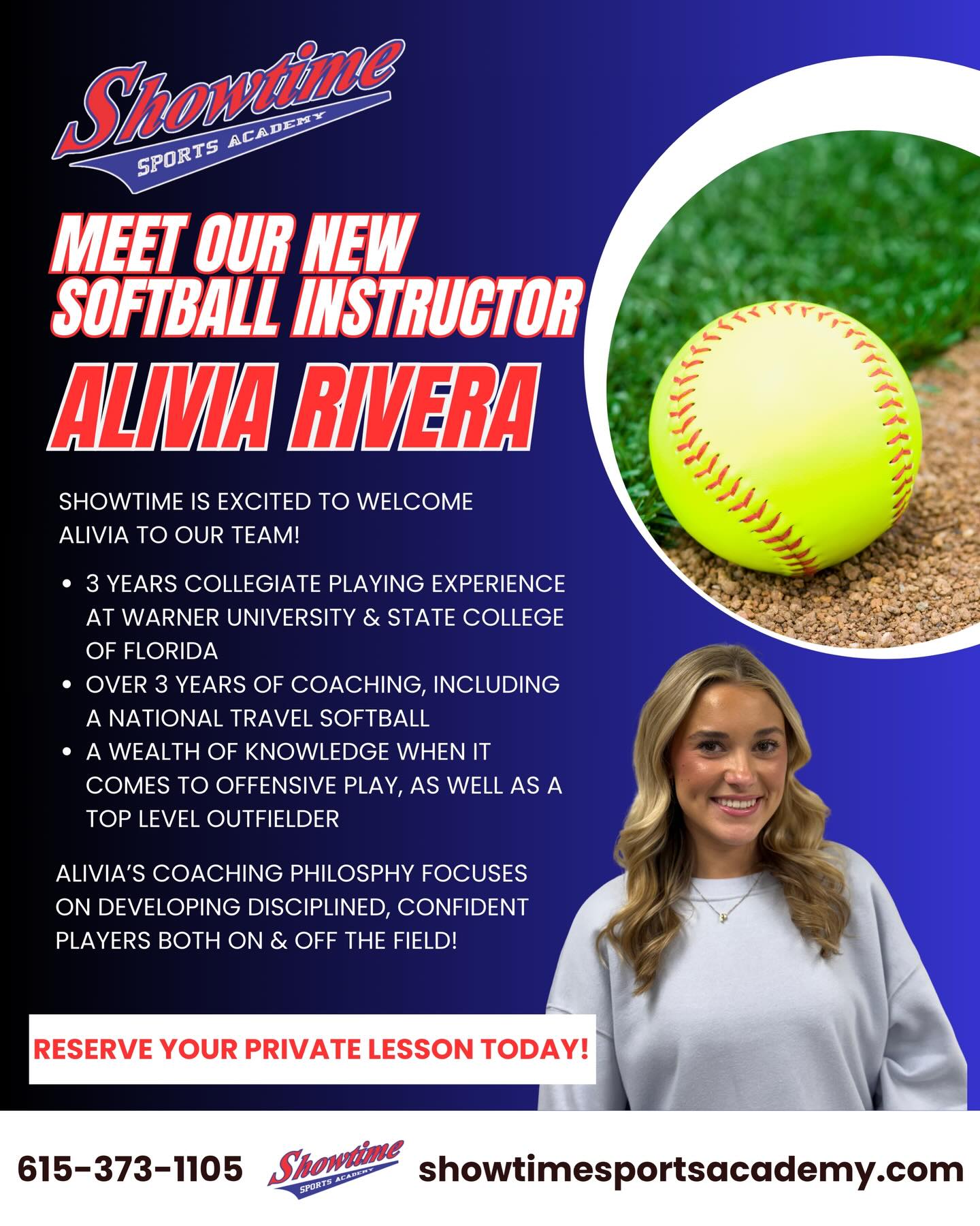 We’re so exited about our newest addition @alivia.noelle_ ! Book a lesson with her today!