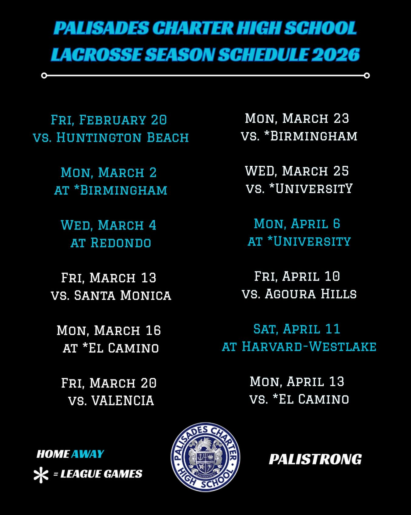 🥍 UPDATED SEASON SCHEDULE 🔵🐬 ⚪️