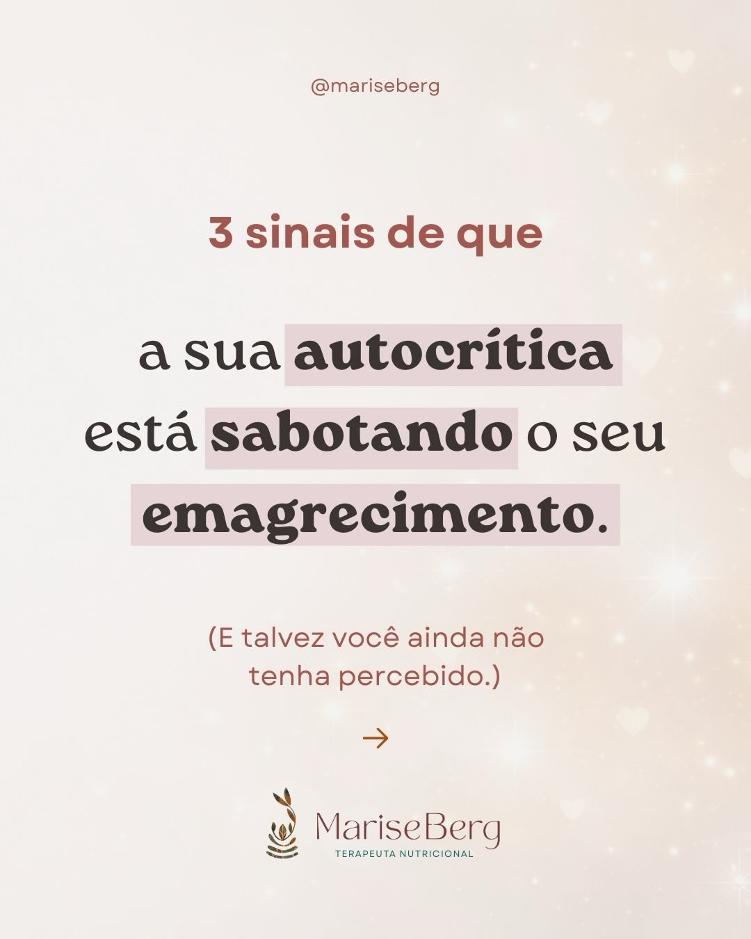 *Você já tentou de tudo.
Já emagreceu. Já recuperou. Já recomeçou.
E talvez hoje esteja cansada(o).
Muita gente acredita que o problema é falta de disciplina.
Mas, na prática, o que eu vejo é outra coisa: autocrítica excessiva mantém o corpo em estresse — e estresse causa inflamação. 🔥
Um sistema nervoso em ameaça não sustenta constância.
Ele busca alívio rápido. 🍫☕🍷
E depois vem a culpa.
E a culpa alimenta mais estresse.
Esse ciclo paralisa.
Traumatiza.
Leva ao autoabandono.
Uma alternativa é a Autocompaixão - que não é fraqueza.
É estratégia fisiológica e emocional para sair do modo sobrevivência e entrar no modo cuidado. 🌿
*Você já tentou de tudo.
Já emagreceu. Já recuperou. Já recomeçou.
E talvez hoje esteja cansada.
Muita gente acredita que o problema é falta de disciplina.
Mas, na prática, o que eu vejo é outra coisa: autocrítica excessiva mantém o corpo em estresse — e estresse causa inflamação. 🔥
Um sistema nervoso em ameaça não sustenta constância.
Ele busca alívio rápido. 🍫☕🍷
E depois vem a culpa.
E a culpa alimenta mais estresse.
Esse ciclo paralisa.
Traumatiza.
Leva ao autoabandono.
Autocompaixão como uma estratégia emocional para sair do modo sobrevivência e entrar no modo cuidado. 🌿
Se você se reconheceu nesses sinais, talvez o que precise mudar não seja a dieta — mas a forma como você se trata quando falha.
No dia 21 de março vou conduzir uma imersão sobre Autocuidado pelo Ayurveda e Autocompaixão.
Comente AUTOCUIDADO para receber as informações. ✨
#Autocompaixão #ComerEmocional #EmagrecimentoConsciente #NutriçãoIntegrativa #Ayurveda
