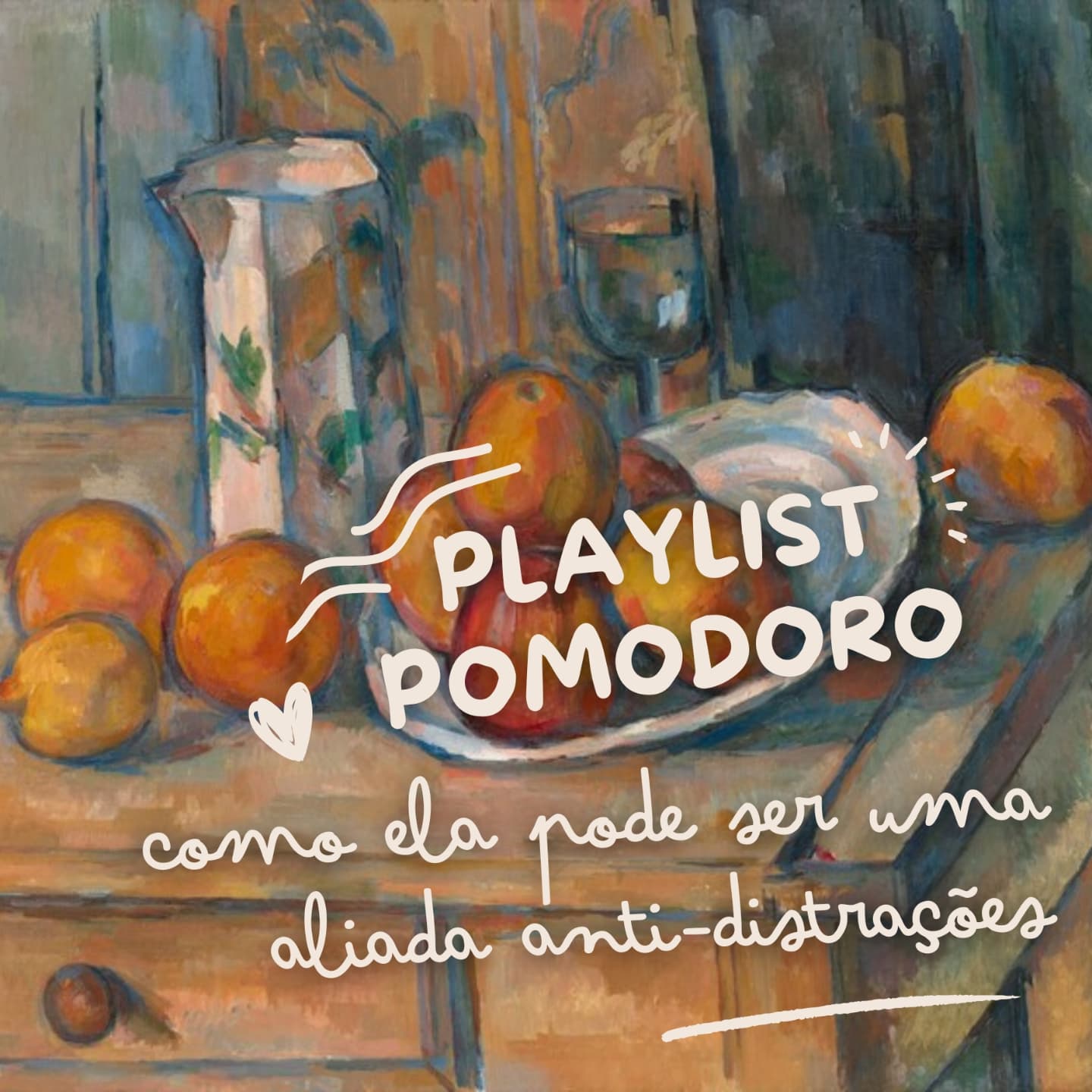 Arrumando a Casa | Pomodoro Playlist {1 hora}🍅
Hoje trago a minha primeira playlist usando a técnica pomodoro.
Essa ideia foi sugestão de uma moça querida que acompanha o meu canal, a Mayane Silva. Obrigada, Mayane! :)
A técnica Pomodoro usa um tempo, normalmente 25 minutos, em que você irá se focar completamente em uma tarefa, evitando quaisquer distrações.
Depois desse tempo, você tem cinco minutos de pausa antes de começar o próximo pomodoro.
É muito comum usarmos a técnica Pomodoro também para trabalho e, em breve, trarei playlists específicas para isso.
Mas hoje pensei em trazer uma playlist que te motive a cuidar da sua casa sem se deixar distrair pelo celular ou por outras fontes de dispersão do seu foco.
Link para o canal do YT está na bio.
Espero que você goste!♡