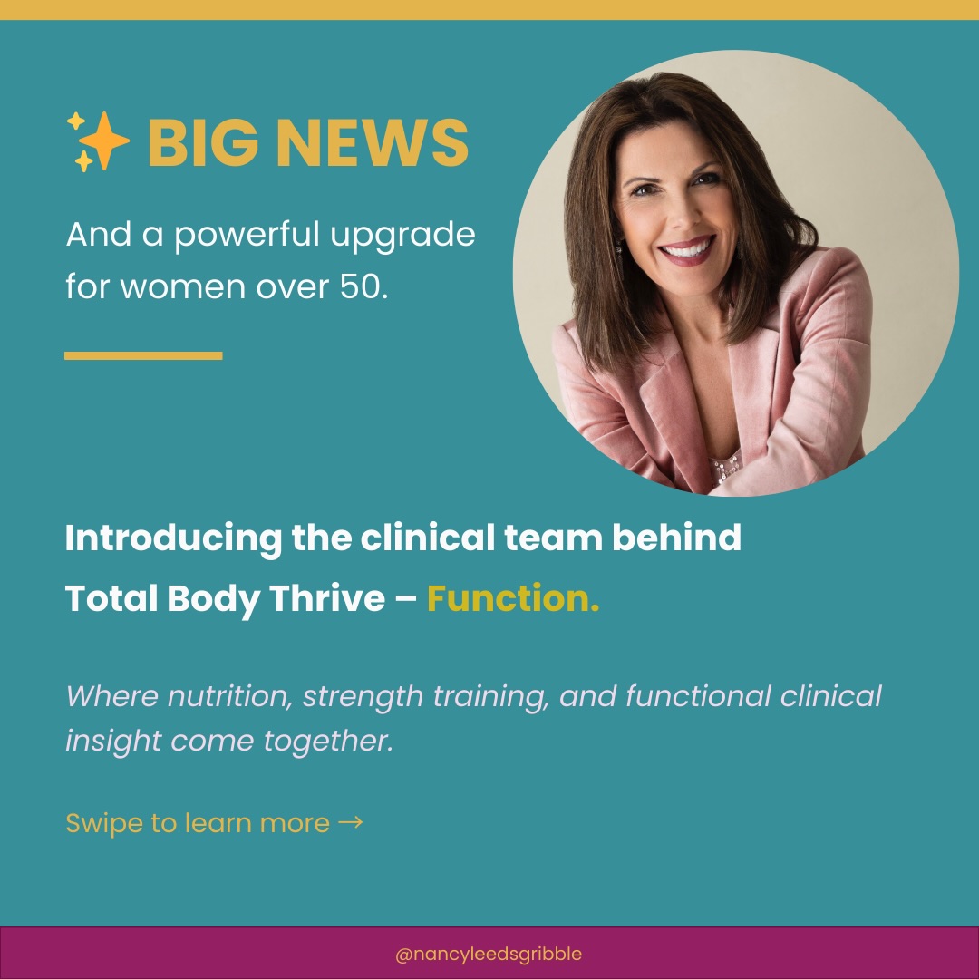 For many women over 50, health suddenly starts to feel confusing.
You’re eating well, focusing on Whole Foods.
You’re staying active.
You’re trying to do all the “right things.”
Yet energy drops.
Weight becomes harder to manage.
Hormones shift.
Digestion changes.
And it can feel like your body stopped responding.
But most of the time, the issue isn’t discipline.
It’s that the deeper physiological picture hasn’t been addressed.
Hormones, metabolism, gut health, inflammation, and stress physiology all influence how the body responds to nutrition and exercise in midlife.
That’s why I created Total Body Thrive – Function.
Inside this pathway, I collaborate with my clinical team of functional practitioners who help interpret deeper health patterns through:
• functional lab insight
• systems-based clinical interpretation
• targeted protocol strategies
While I continue leading the strategy around:
✔ plant-forward nutrition
✔ strength training
✔ metabolic health
✔ sustainable fat loss
It’s a coordinated system designed to help women over 50 age actively with strength, energy, and confidence.
If you’re curious about how the Function pathway works, send me the word FUNCTION and I’ll walk you through it.💖
