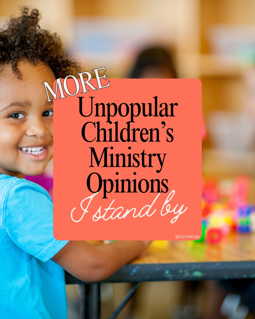 We discussed some unpopular children's ministry opinions a couple weeks ago, and here are five more to consider:
-Kids are capable of grasping deep theological concepts: kids are absolutely capable of understanding deep theological concepts--we just need to explain them in a way kids can grasp. (Check out the Feynman Technique for basics on this).
-Parents should NEVER be required to serve in children's ministry: there are a lot of reasons for this. Comment about it if you'd like to know more!
-We should lead kids to Jesus through love rather than fear: while it's true that Hell exists and bad things sometimes happened to people who did bad things in the Bible, we should be leading kids to Jesus through love rather than fear. "God loves you and wants to spend eternity with you," will go much farther than "If you don't pray in service right now you might die today and go to Hell."
-Kids shouldn't have to pass a test or be a certain age to be allowed to be baptized: scripture doesn't record a single instance of someone having to prove they're ready to be baptized, nor does it say kids have to reach a certain age. We should be very careful in denying baptism to people because we think they haven't proven themselves ready.
-Kids are capable of being used in the gifts of the Spirit: this is another case where the Bible doesn't put an age requirement on something. Kids are absolutely capable of being filled with the Holy Spirit and operating in His gifts.
Do you agree or disagree? What opinions do you have? Let us know in the comments!