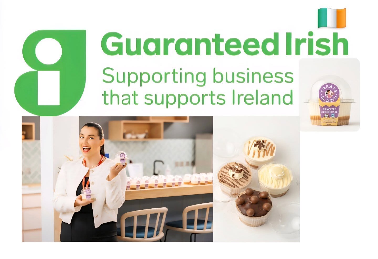 We’re proud to share that Treats by Sylvia is now an official member of Guaranteed Irish 🇮🇪✨
For us as a small Irish business, this recognition means a lot. Being part of the Guaranteed Irish community means standing alongside businesses that are committed to supporting local jobs, strengthening communities, and contributing to Ireland’s economy.
It also feels extra special to share this during Guaranteed Irish Month this March, a time dedicated to celebrating and supporting Irish businesses across the country.
What started as a small idea has now grown into supplying our products across Dublin, Meath and Westmeath, with more counties to come as we continue to scale nationwide.
A big thank you to everyone who has supported our journey so far — our customers, stockists and supporters. Your support of local businesses truly makes a difference.
Here’s to continuing to grow while proudly supporting Irish business 🇮🇪🍰
#GuaranteedIrish #GuaranteedIrishMonth #SupportLocal #IrishBusiness #treatsbysylvia
@guaranteed_irl