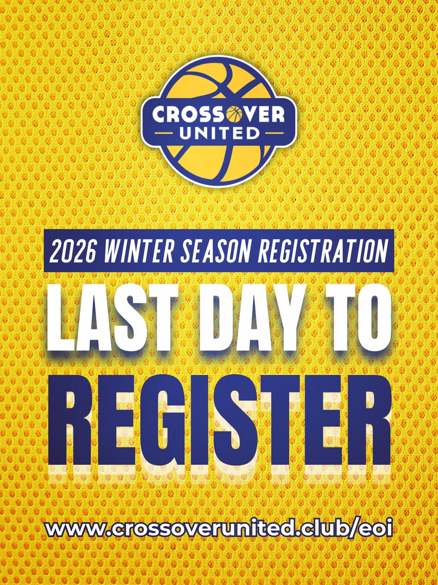 ⌛️ Last day to register with our award winning basketball club for the 2026 Winter Season‼️
➡️ New & current members registration link: www.playhq.com/basketball-victoria/register/7d7d09
✅ Register by today to be placed in a United team for the 🆕 season 🤩
😇 Remind your friends & spread the word #weareunited