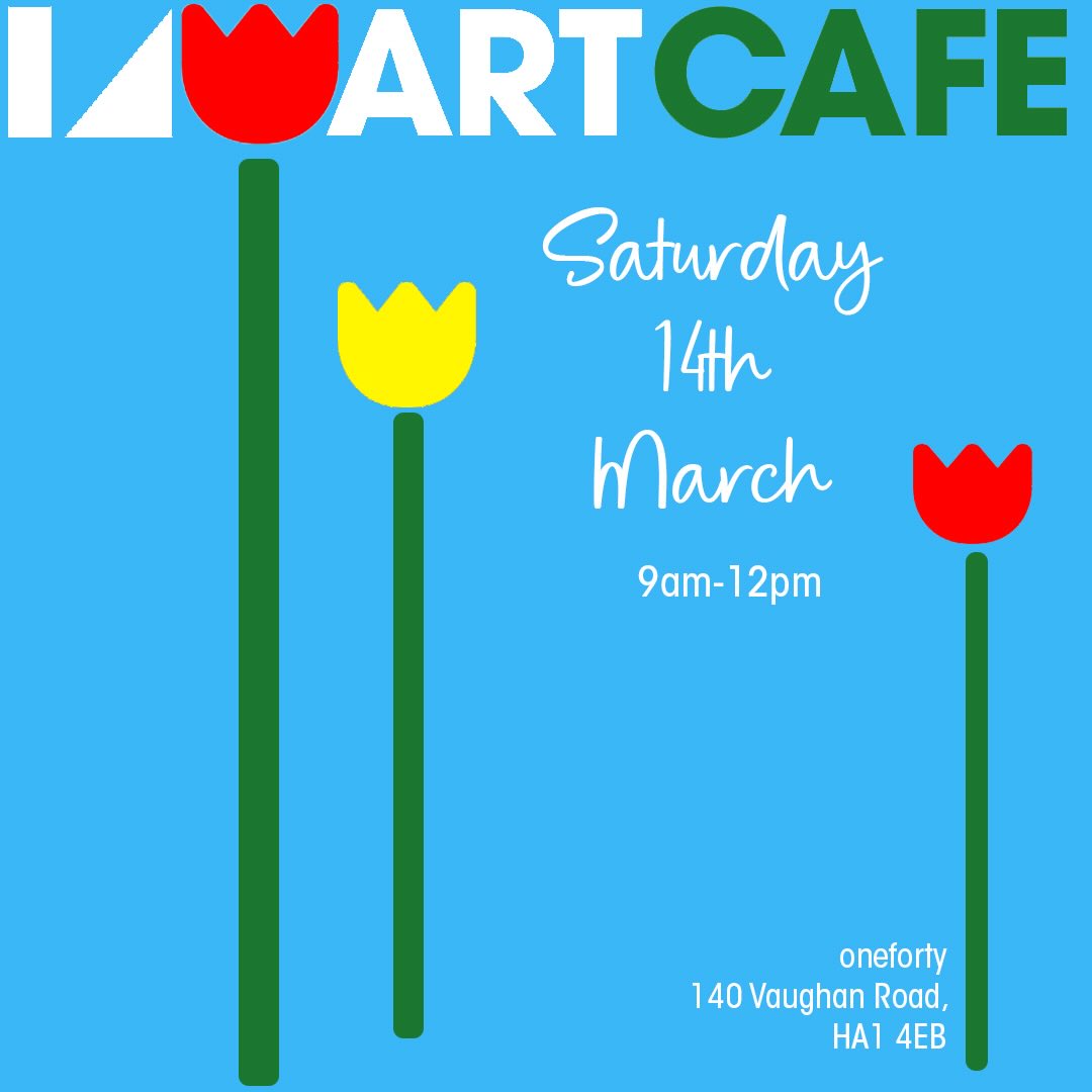 🎨 Art Cafe 🎨
📆 Saturday 14th March
⏱️9am-12pm
📍 oneforty - 140 Vaughan Road, HA1 4EB
Wanted your caffeine fix on a Saturday? Now’s your chance. Coffee, Art? Or maybe both. ☕️🫖🥐🎨
✅ Free art activities for all
This Saturday is all about MOTHERS DAY & SPRING 🌷🪻🌷☀️
Mothers Day cards
Flower stamps & stencils
Tulip printing
#westharrow #harrowonthehill #artcafe