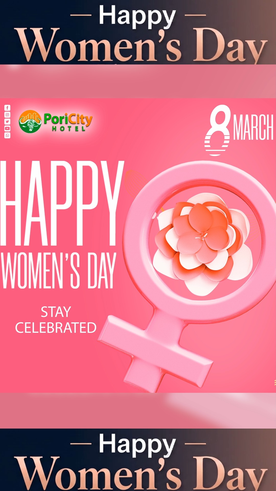 To the women who inspire our service, - Happy Womenโs Day from Poricity Hotel. Bold, elegant & stylish; always welcome at Poricity Hotel
