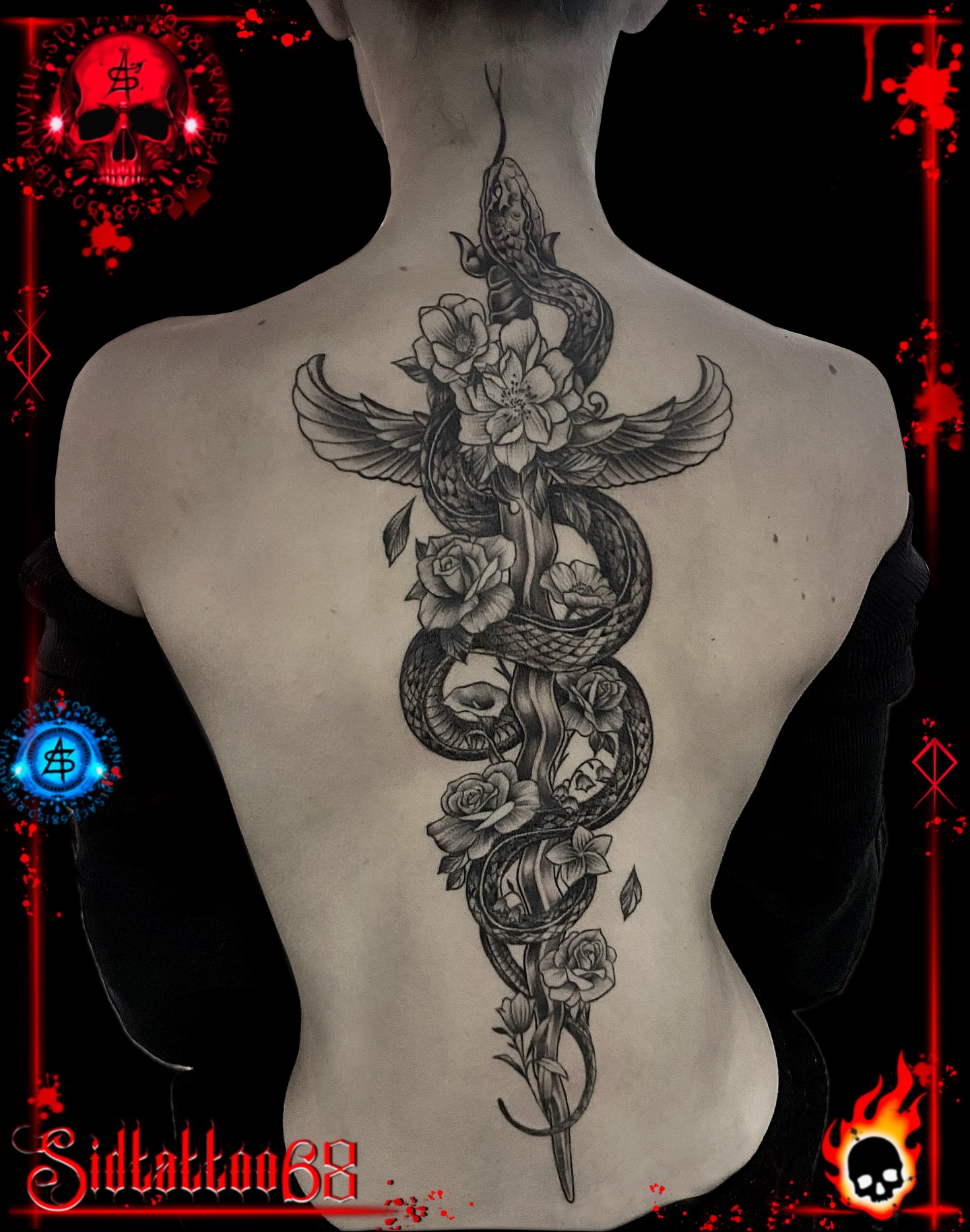 RĂ©aliser par sid #sidtattoo68đ„ #taouagefemme #tatoueuralsace #ribeauvillĂ© @biopiq #snake