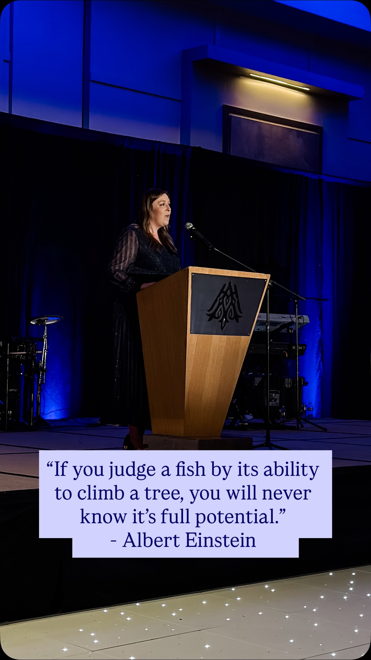 Last night I had the honor of speaking at the 26th Annual Lionheart Gala, a place that means so much to our family.
The Lionheart School has changed our lives. Watching Nolan grow in an environment that truly understands him has been one of the greatest gifts we could have asked for.
One of the quotes I shared in my speech is something that now feels deeply true to me:
“If you judge a fish by its ability to climb a tree, you will never know its full potential.” - Albert Einstein
Lionheart is a place where children are no longer asked to climb trees. They are understood, supported, given the chance to thrive, and encouraged to just keep swimming.
We are so grateful for this community and for everyone who continues to support the mission of Lionheart and the ripple effect it has on families like ours. 💙