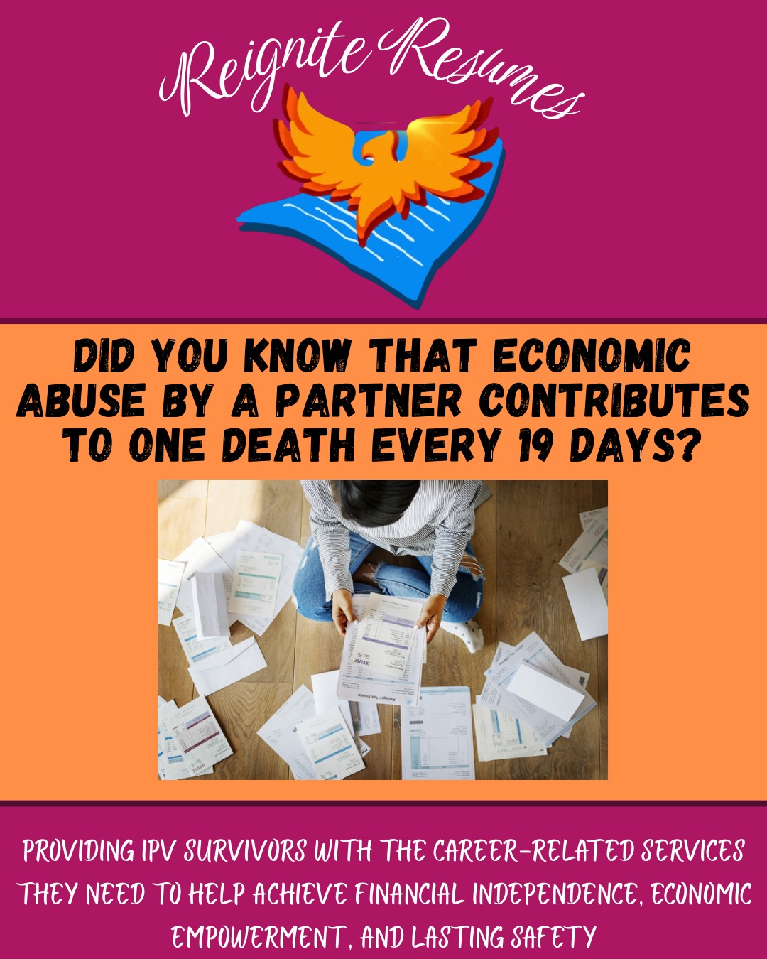 According to a new report, economic abuse from an intimate partner is a factor in more than half of deaths related to domestic violence.
Check out our post to learn more about these findings and what you can do to combat abuse.
#reigniteresumes #npo #nonprofit #youthled #femaleled #resume #resumes #recruitment #domesticviolence #ipv #youthleaders #youthleadership #jobs #careers #employment
