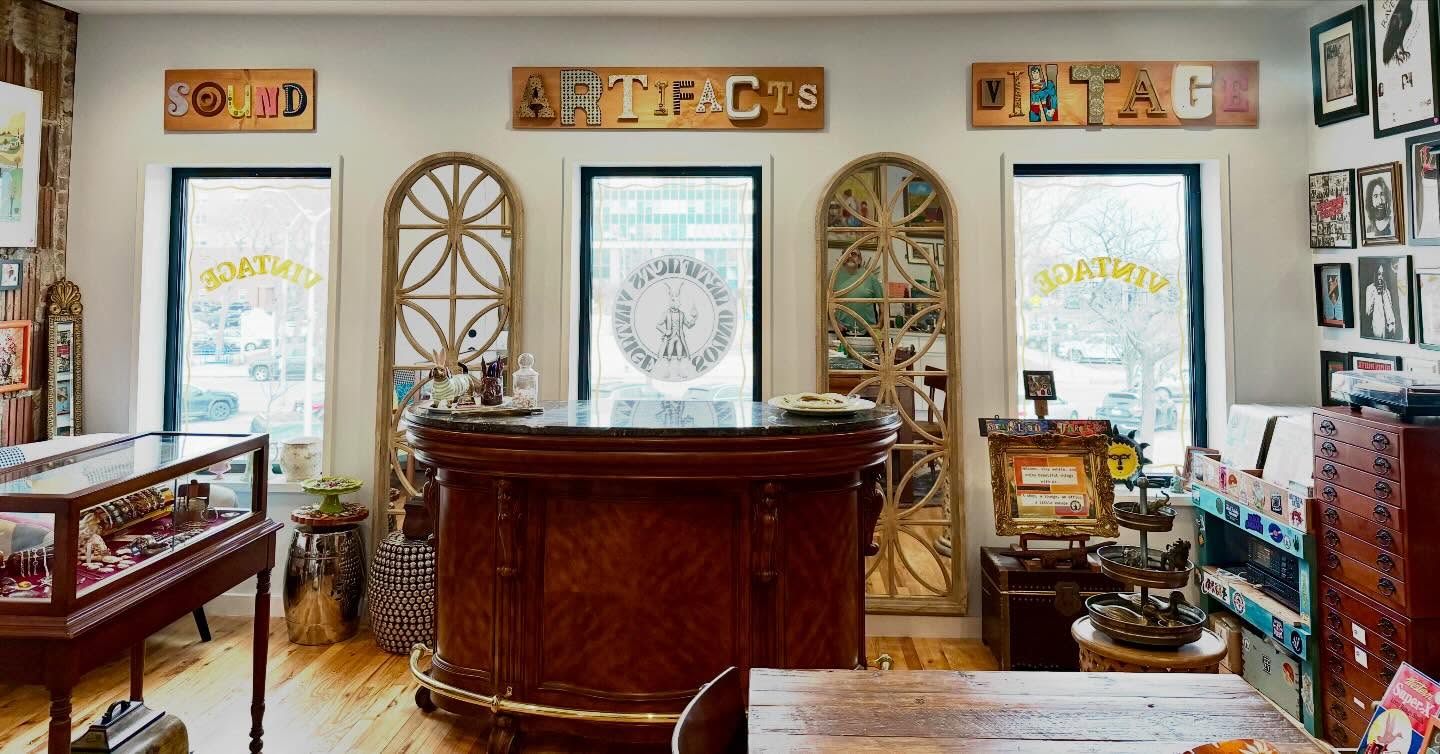 Some days we hunt for treasure and some days we nest. We finally made our own sign. Come visit our shop W, F, & Sat 11-4🐇