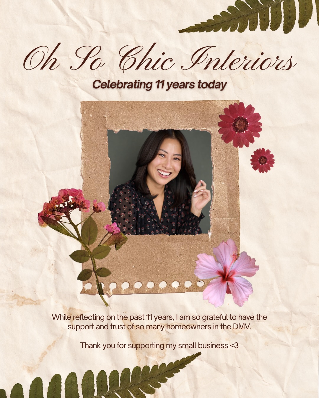 Can’t believe it’s been 11 years since I’ve opened the doors to Oh So Chic Interiors..
I’ll never forget the humble beginnings of offering my services for free just to build up my portfolio, even though I had experience under my belt.
Although my rates were super low to start, many of my clients have stuck with me ‘til this very day, even through my ever changing rates.
I’ve grown a lot of patience, and tried to take accountability over the years.
And as a recovering people pleaser, I’ve also learned to put my foot down when I felt like I was being taken advantage of.
But through all the ups and downs, I’ll always feel an enormous amount of gratitude for my clients, builders, and suppliers for keeping my small company alive.
I know I’ve been MIA, but I’ll be better about keeping y’all posted this year 💛🙏