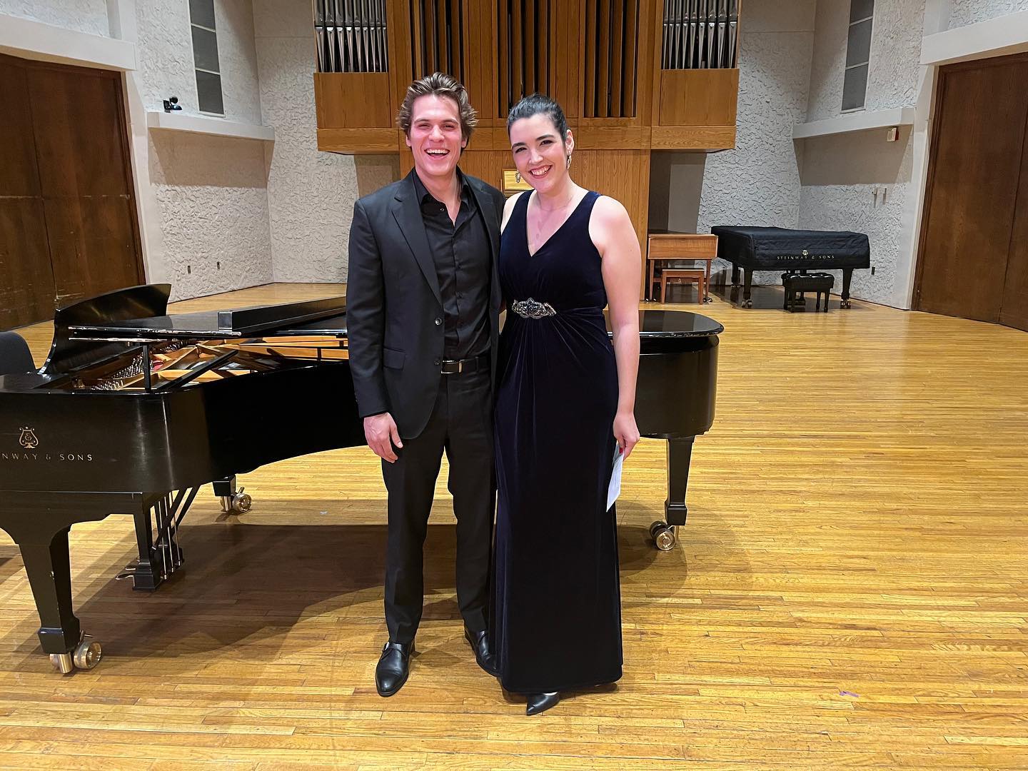 So honored and thankful to have won the grand prize in the Orpheus Vocal Competition young artist division last night! And alongside @w_upham and @tristan_tournaud as the first and second place student division winners!! Such a fun weekend with wonderful people 💕