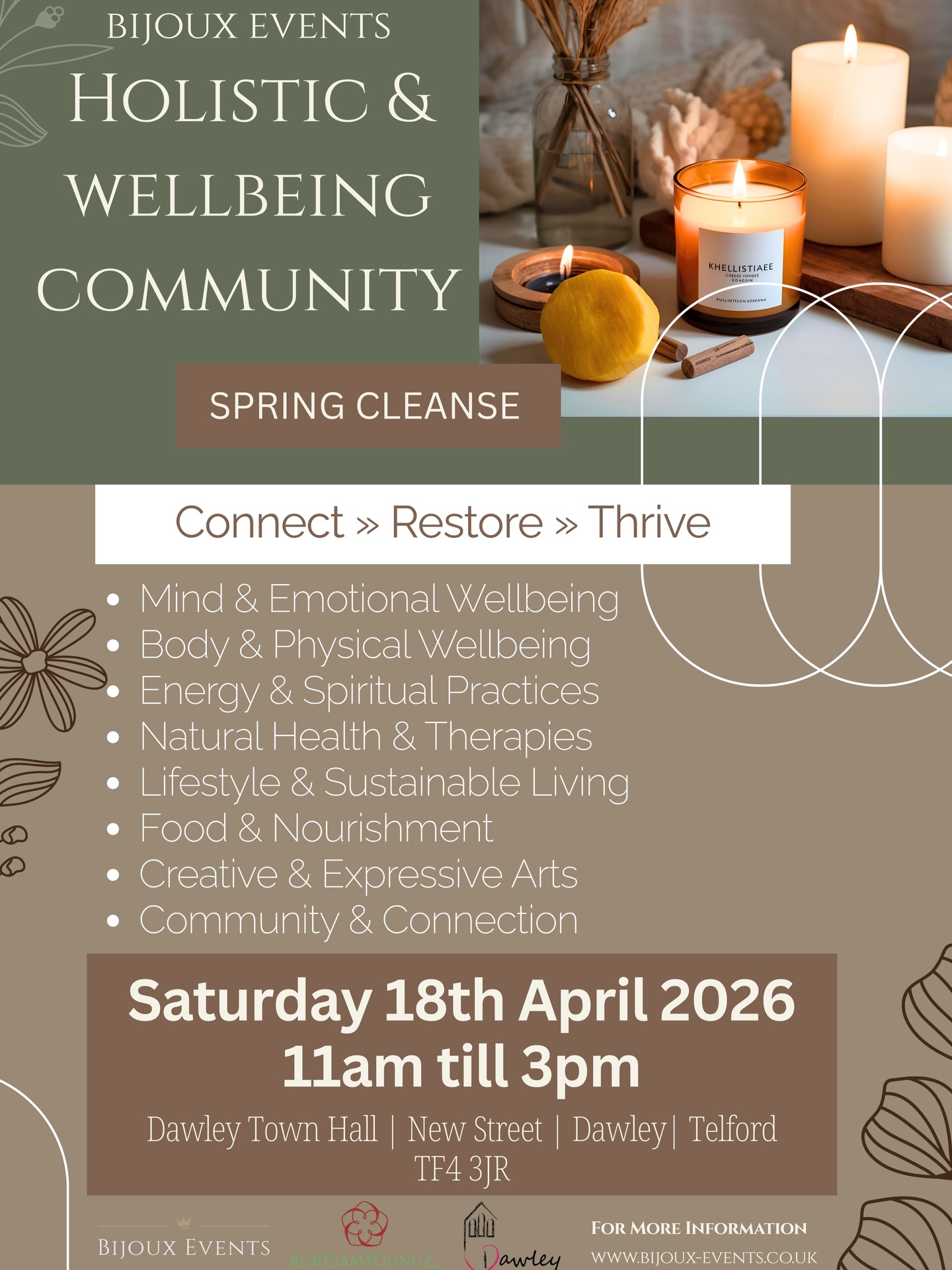 🌿 Spring Cleanse – A Holistic & Wellbeing Event 🌿
As the season shifts, it’s the perfect time to reset, recharge and realign.
Our Holistic & Wellbeing Community invites you to step into a calmer pace and embrace a fresh start for mind, body and spirit.
Join us for a day filled with:
💆♀️ Holistic therapies and treatments
🕯️ Handmade, natural, and spiritual products
💫 Wellness workshops and readings
🫖 A warm, welcoming atmosphere to pause and breathe
Whether you’re seeking balance, exploring new holistic practices, or simply taking time for yourself, Spring Cleanse is your space to begin again.
Event Details:
📍 Dawley Town Hall, New Street, Dawley, Telford, TF4 3JR
📅 Saturday 18th April 2026
🕚 11am – 3pm
🎟️ FREE ENTRY
https://www.facebook.com/share/1B1K1f1ixF/?mibextid=wwXIfr
#holistic
#wellbeing
#health
#bijoux_events_ltd