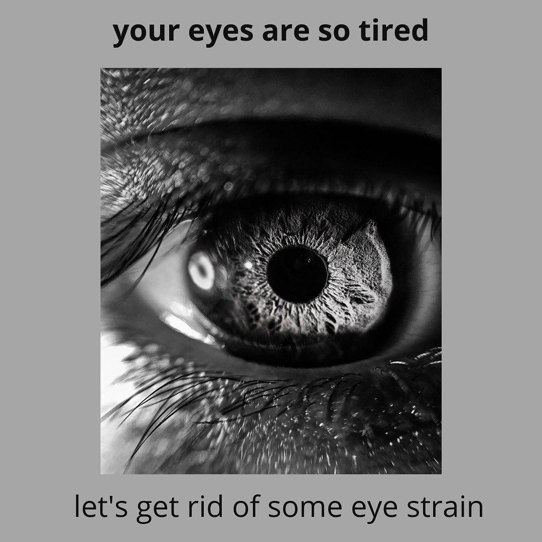 Good Friday afternoon. Where on earth did the week go?!
To say that your eyes are tired is an understatement. I offer you a few ways to relieve some of the strain.
Most of these exercises are variations on the work of Dr. William Bates (196 Dr. Bates believed that the vision could be restored and corrected with a variety of exercises. If you are interested in reading more about this please DM me and I will point you in the right direction.
Don’t forget to get up and move the rest of your body. Stretch, dance, do some movement snacks. Timer is set for 30 minutes right?
Put in an emoji of a sun for sunny.
#workfromhome
#changepositions
#justmove
#goodhealthrequiresmovement
#moveeverydamnday
#movementsnacks
#worklifebalance
#restyoureyes
#relieveeyestrain