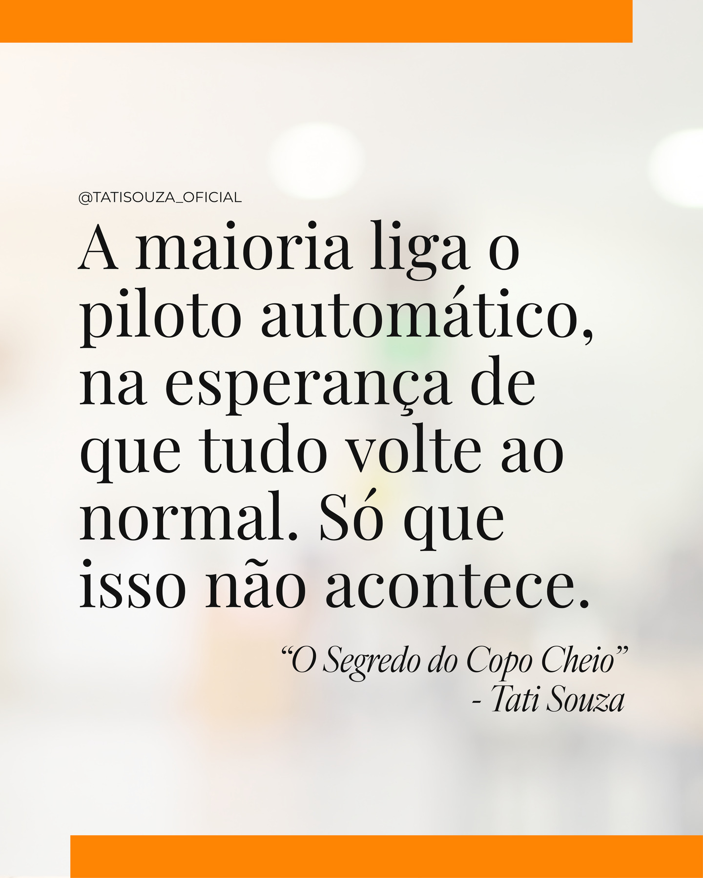 Muita gente vive no piloto automático…
esperando que a vida simplesmente “volte ao normal”.
Mas normal não transforma ninguém.
Se você quer mais consciência sobre suas escolhas, sua liderança e sua vida, esse livro é um convite para acordar.
“O Segredo do Copo Cheio” é o meu lançamento mais recente e nasceu exatamente para provocar esse despertar.
Se fizer sentido para você, o link para comprar está na bio. ✨🔥
Bora fazer valer a pena.
#desenvolvimentopessoal #autoconhecimento #borafazervalerapena #carreira #palestrante