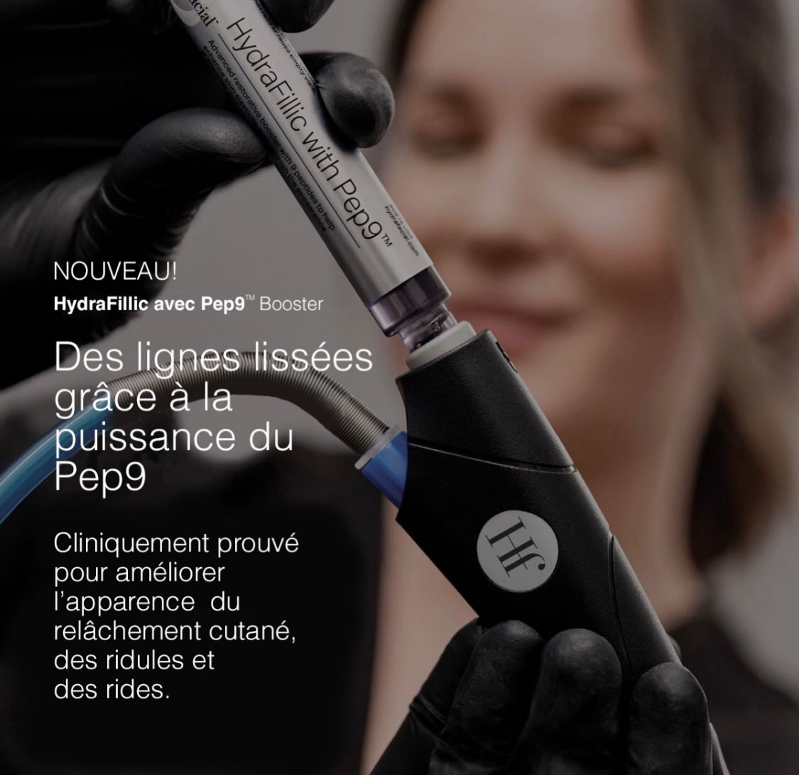 ✨ NOUVEAUTÉ À LA CLINIQUE ✨
Nous sommes ravis de vous présenter le nouveau sérum Pep9 Booster, maintenant disponible en ajout à votre soin HydraFacial.
Ce puissant sérum aide à lisser l’apparence des ridules et des rides, tout en améliorant la fermeté et l’élasticité de la peau. Résultat : une peau visiblement plus lisse, repulpée et éclatante.
💧 Le complément parfait pour maximiser les bienfaits de votre HydraFacial.
📅 Disponible dès maintenant à la clinique.
Informez-vous lors de votre prochain rendez-vous ou appeler nous pour l’ajouter à votre soin!