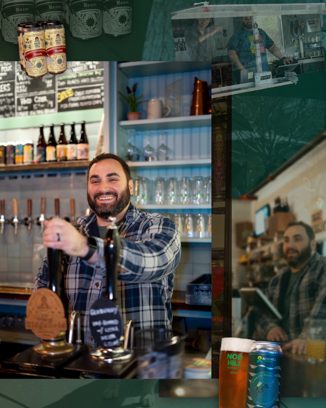 Just wanted to introduce (or reintroduce - I’m sure many of you have met them already) our lovely front of house managers, Eddie and Beau!
🍻EDDIE🍻 (slide 1) has been with Nod Hill since Oct of 2018 and loved the brewery right away. He became a sales rep for us in 2020, and then pivoted to run the retail store and assist in the brewhouse during the pandemic. In 2021, he became Taproom & Biergarten Manager, and this is how we’ve known him since.
Historically, Eddie’s favorite beers have been Beam and Ace of Wands, but as of late he’s been enjoying some new hoppier styles, like Rabbit’s Foot. He loves being able to use his passions for craft beer and hospitality to provide a truly personable experience to everyone who drops in.
🍻BEAU🍻 (2nd slide) got into craft beer when bartending during college down in DC, and managed bars across DC, Philly, and CT before joining the Nod Hill crew in 2021. Growing up just 10 min down the road in Wilton, Beau appreciates the way this role has allowed him to reconnect with and have an impact on the community he grew up in.
Beau’s favorite Nod Hill beer is Le Bucheron, our Franco-Belgian Amber.
Say hi to Beau and Eddie when you stop in!