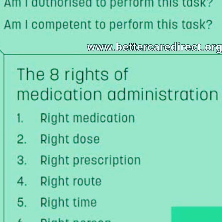 On-site mediation management competency.
Know your 8 rights.
Know how to read mediation chart
Are your staff updated with mediation management? Do you need a refresher for your staff or are you on boarding new staff?
BetterCare Direct is your answer -
CALL 08 744 44 251 or 0411 412 177
#medication management
#clinical
#nursing
#compliance