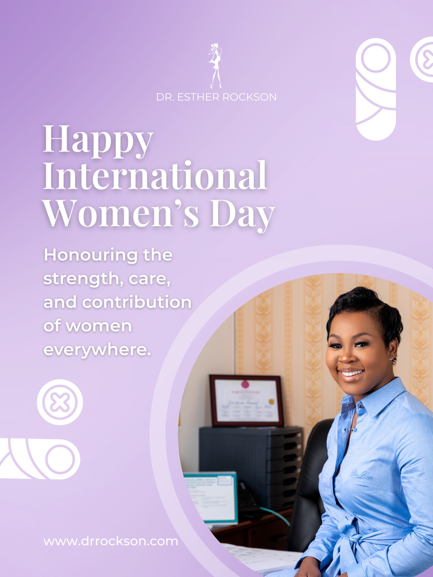 Happy International Women’s Day, Ladies💜
Today we celebrate the strength, resilience, and quiet leadership of women in every space — in our homes, in our communities, and in the work we do each day.
As a doctor working in women’s health, I am constantly reminded of the remarkable capacity women have to care, to endure, to build families, and to support others while still pursuing their own dreams.
International Women’s Day is not only a moment of celebration, but also a reminder that women’s health, wellbeing, and opportunities deserve continuous attention and care.
To every woman navigating her journey, in motherhood, in career, in healing, and in growth; today we honour you.
Happy International Women’s Day😍
#drestherrockson #internationalwomensday #womenshealth