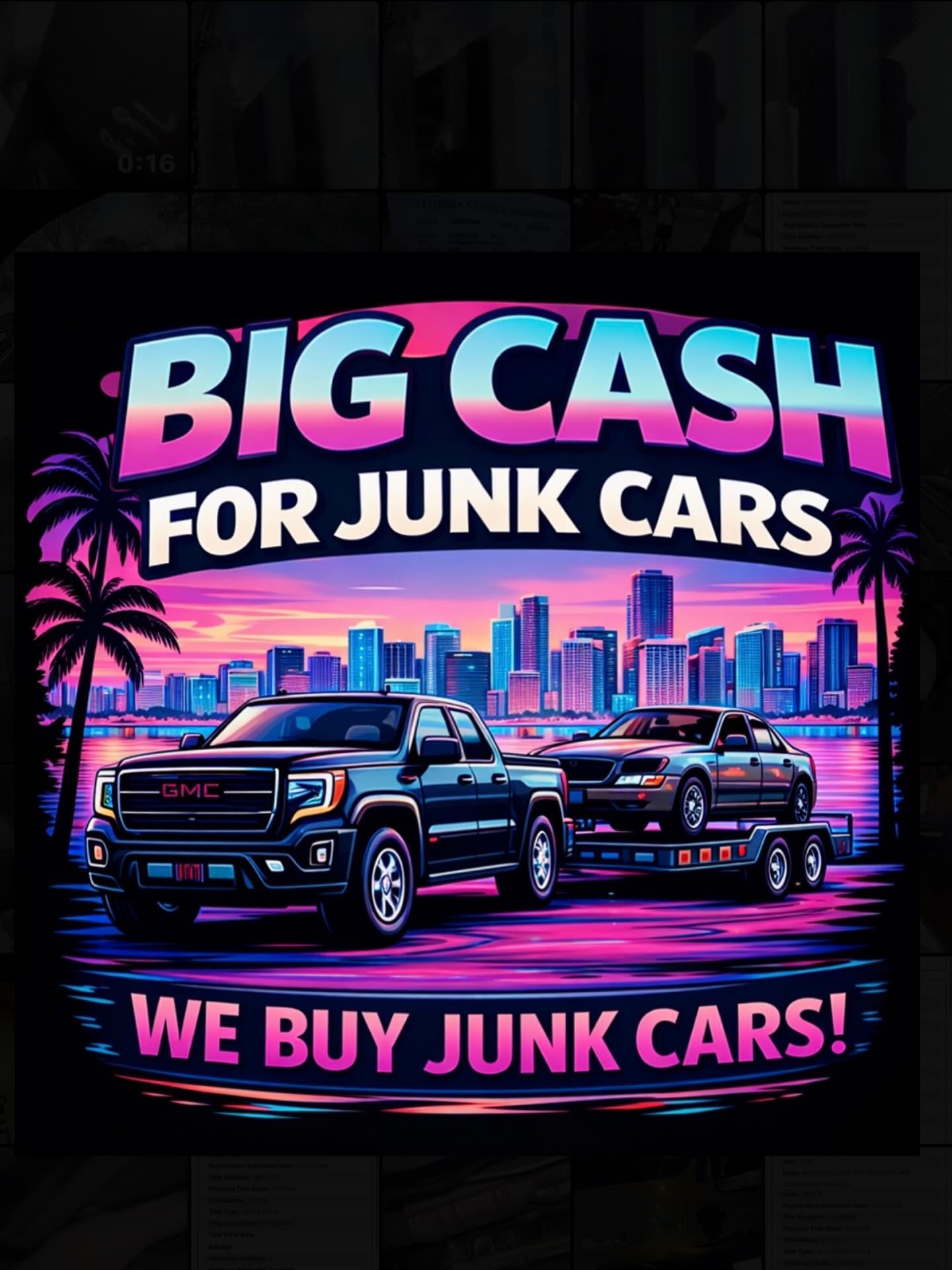 We pay top dollar for you junk car.
We also provide free pick up at any location.
Your car is wrecked? No problem
You don’t have a title? Perfect we don’t need it.
Just give us a call or dm for free quote
#foryou #junkcars #cash #miamiflorida #browardcounty