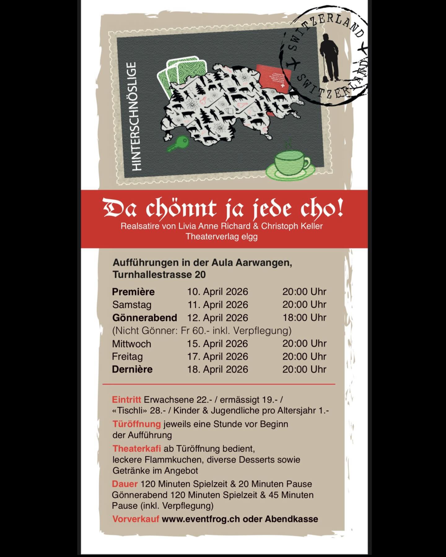 Lacher garantiert! Bsuechet üs und gniesset e schöne obe ir Aula z aarwange 🎭
Jez tickets unter @eventfrog https://eventfrog.ch/de/p/theater-buehne/theater/laientheater-lindenblatt-da-choennt-ja-jede-cho-7398730840933435257.html
Mir fröie üs
Öiies Laientheater Lindenblatt
#theater #freunde #laientheaerlindenblatt #aarwangen juhuuu