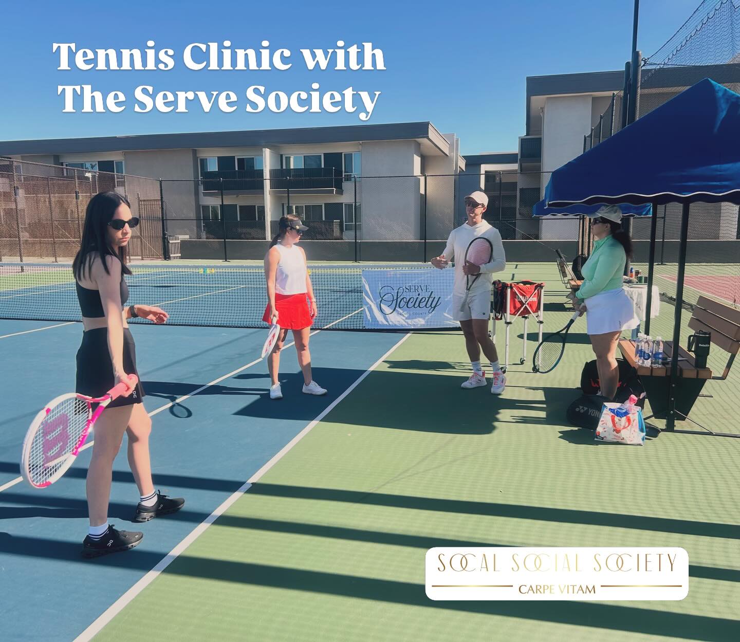 Had some fun on the tennis court with @theservesociety 🎾