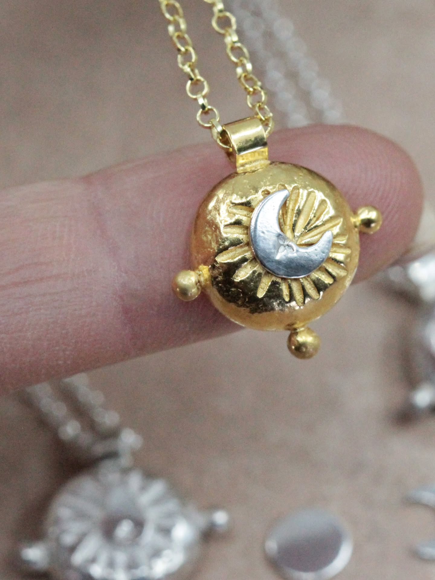 ⨠The Mighty Menace Pendants āØ
Small symbols with powerful meaning.
These pendants are part of the next evolution of my Mystic Menace collection ā designed as wearable talismans that carry intention, protection and personal symbolism.
Each piece features a sacred geometry symbol ā Drop, Diamond, Crescent, Circle, Heart or Star ā framed by three granules, honouring the power of three: balance, creation and transformation.
Simple, symbolic, and designed to be worn every day as a reminder of the energy you want to carry with you.
Available in sterling silver or 18ct gold vermeil,
Tiny in scale, but mighty in intention.
Available in the studio now and made to order online āØ
#MysticMenace #SacredGeometryJewellery #SymbolicJewellery #ModernTalisman #HandmadeJewelleryUK