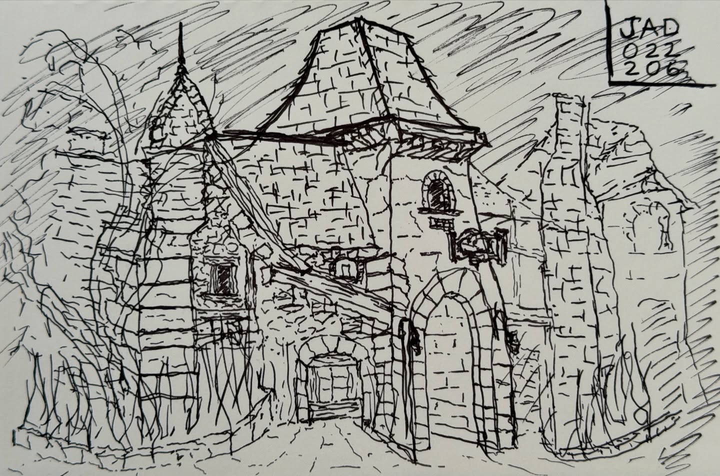 I took a few minutes to sit down in Darkmoor and sketch.
This village in the Dark Universe land at Epic Universe is wonderfully unsettling in the best possible way. The buildings lean, twist, and stack in ways that feel just a little wrong, like the whole place has grown over time rather than being carefully planned.
As an architect, sketching forces me to slow down and really study what the designers are doing. The proportions, the crooked rooflines, the textures in the walls, the way the streets frame views toward Frankenstein Manor. Every piece is working together to create that uneasy atmosphere.
Darkmoor doesn’t feel polished or orderly. It feels scraggly, haunted, and alive, which is exactly the point. Even the plants and landscape are part of the story, creeping and twisting around the architecture.
It’s a great reminder that design isn’t always about perfection. Sometimes the most powerful environments are the ones that feel a little unpredictable.
Sketching it for a few minutes made me appreciate just how intentionally chaotic this place really is.
📍 Darkmoor – Dark Universe, Epic Universe
#EpicUniverse
#DarkUniverse
#Darkmoor
#UniversalCreative
#ThemeParkDesign
ThemedEntertainment
ArchitectureSketch
UrbanSketching
ArchitectLife
DesignObservation