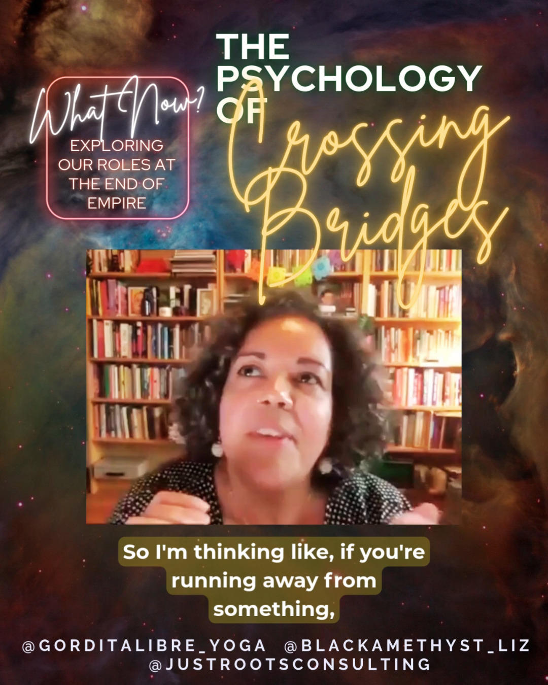 From our series "What Now? Exploring Our Roles at the End of Empire", Fall 2025
Jessica Rodriguez Becker (she/her) on the mental game at play when trying to get people to meet you on the bridges we build across our perceived differences, let alone getting them to cross it with you, and how to do so with a liberatory, consent-centered mindset.
Want more? The replay of the whole series is coming soon! Stay tuned 🔥
#CollectivePower #GetInFormation #bridging #EndofEmpire #WhiteSupremacyEndsWithUs #BurnItDown